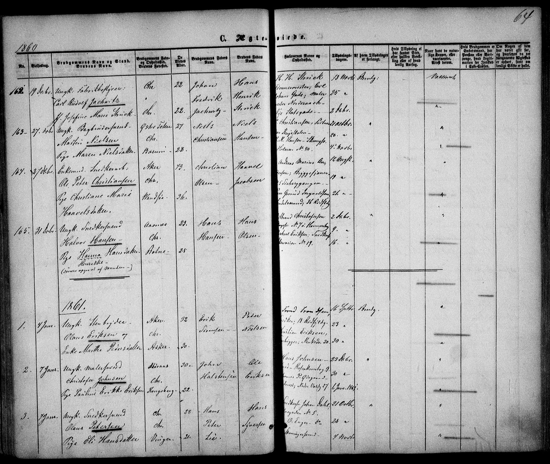 Trefoldighet prestekontor Kirkebøker, SAO/A-10882/F/Fc/L0001: Parish register (official) no. III 1, 1858-1874, p. 64