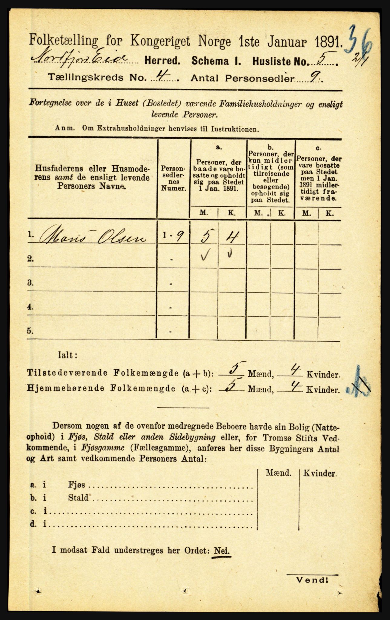 RA, 1891 census for 1443 Eid, 1891, p. 840