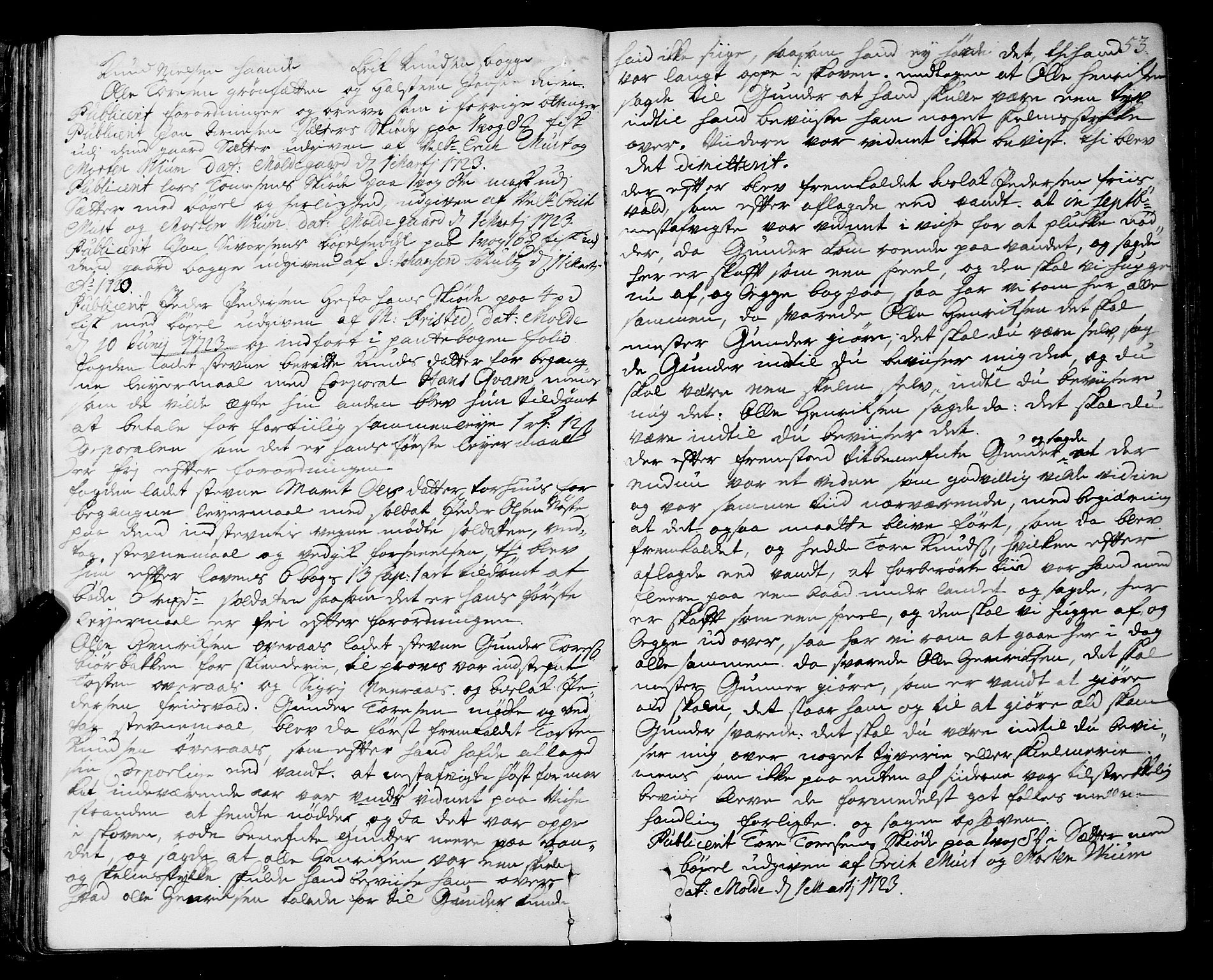 Romsdal sorenskriveri, SAT/A-4149/1/1/1A/L0009: Tingbok, 1722-1728, p. 52b-53a