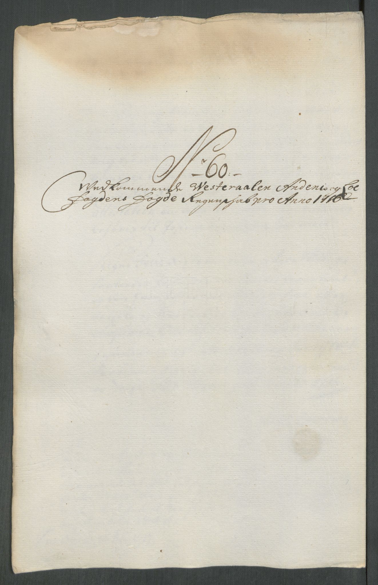 Rentekammeret inntil 1814, Reviderte regnskaper, Fogderegnskap, AV/RA-EA-4092/R67/L4682: Fogderegnskap Vesterålen, Andenes og Lofoten, 1716, p. 287