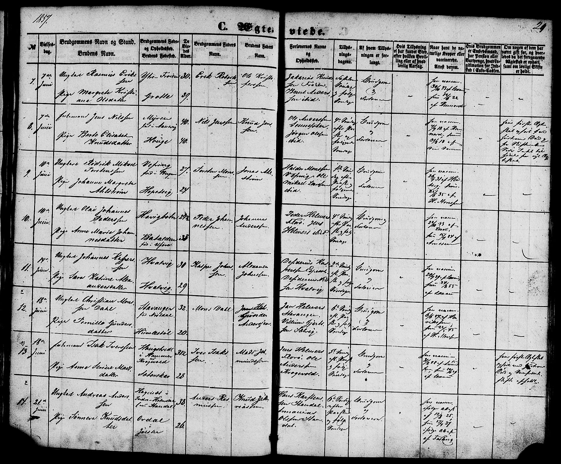 Kinn sokneprestembete, AV/SAB-A-80801/H/Haa/Haaa/L0010: Parish register (official) no. A 10, 1852-1869, p. 29