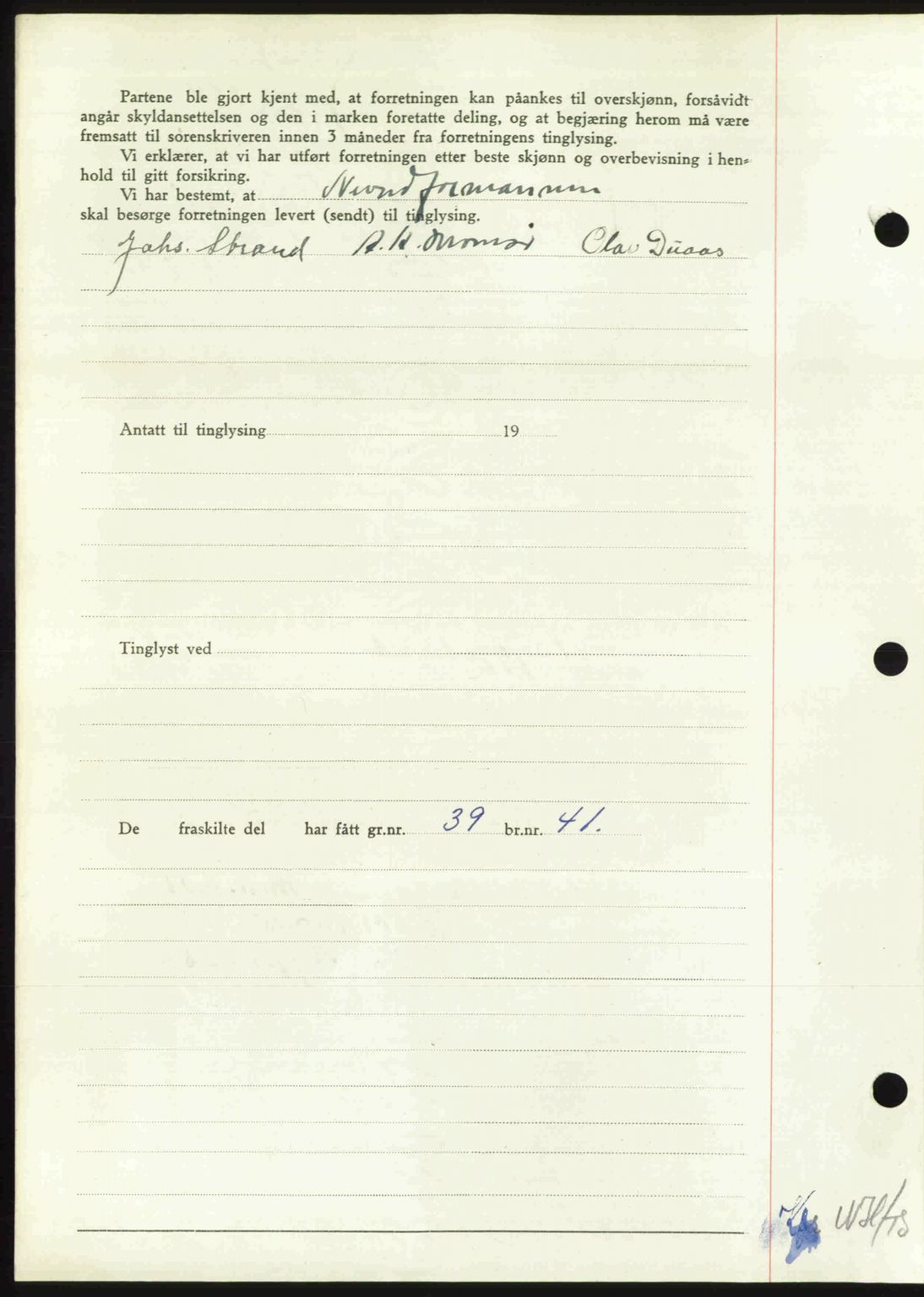 Nordmøre sorenskriveri, AV/SAT-A-4132/1/2/2Ca: Mortgage book no. A106, 1947-1947, Diary no: : 2346/1947