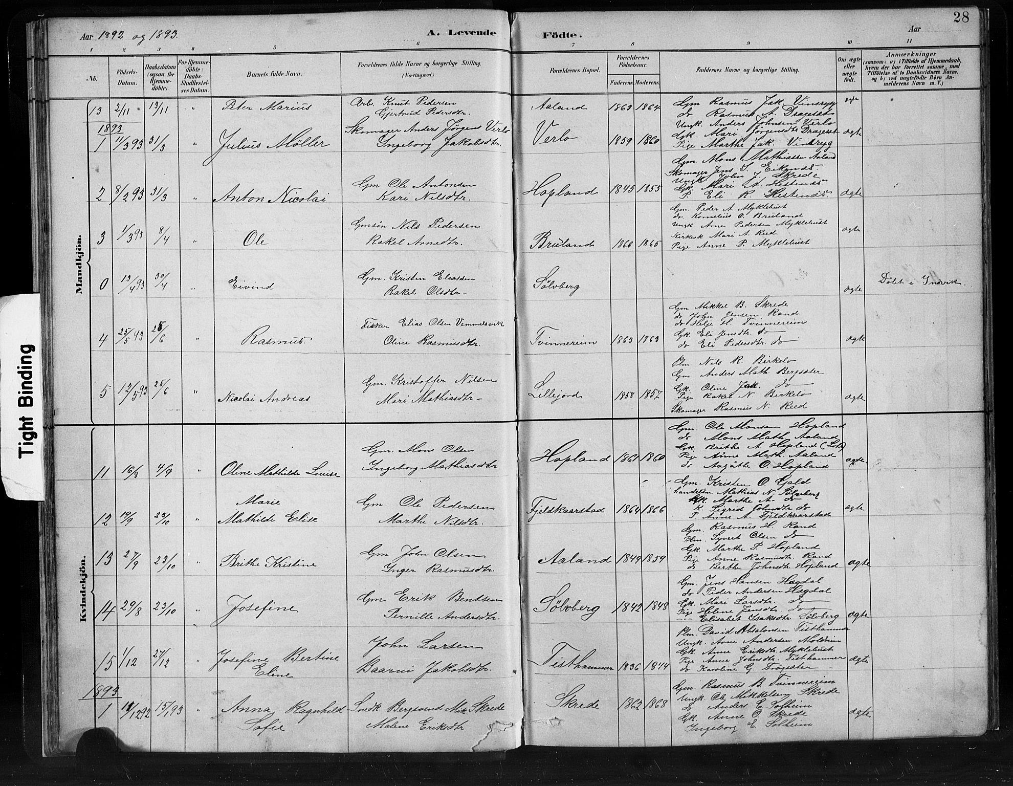 Innvik sokneprestembete, SAB/A-80501: Parish register (copy) no. C 3, 1883-1911, p. 28