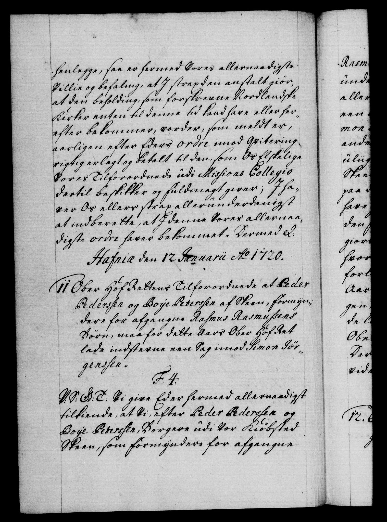 Danske Kanselli 1572-1799, RA/EA-3023/F/Fc/Fca/Fcab/L0021: Norske tegnelser, 1719-1721, p. 200b