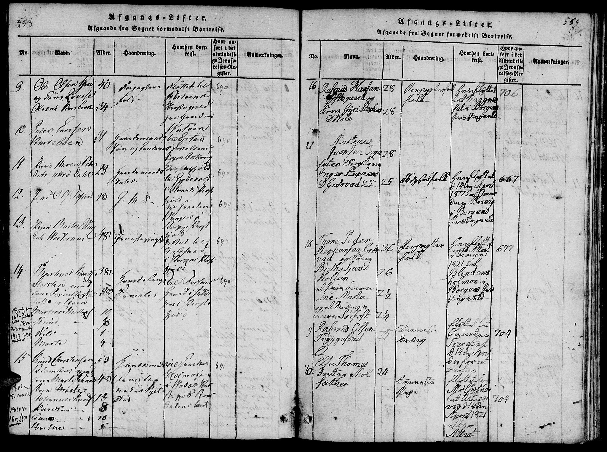 Ministerialprotokoller, klokkerbøker og fødselsregistre - Møre og Romsdal, AV/SAT-A-1454/519/L0260: Parish register (copy) no. 519C01, 1817-1829, p. 558-559