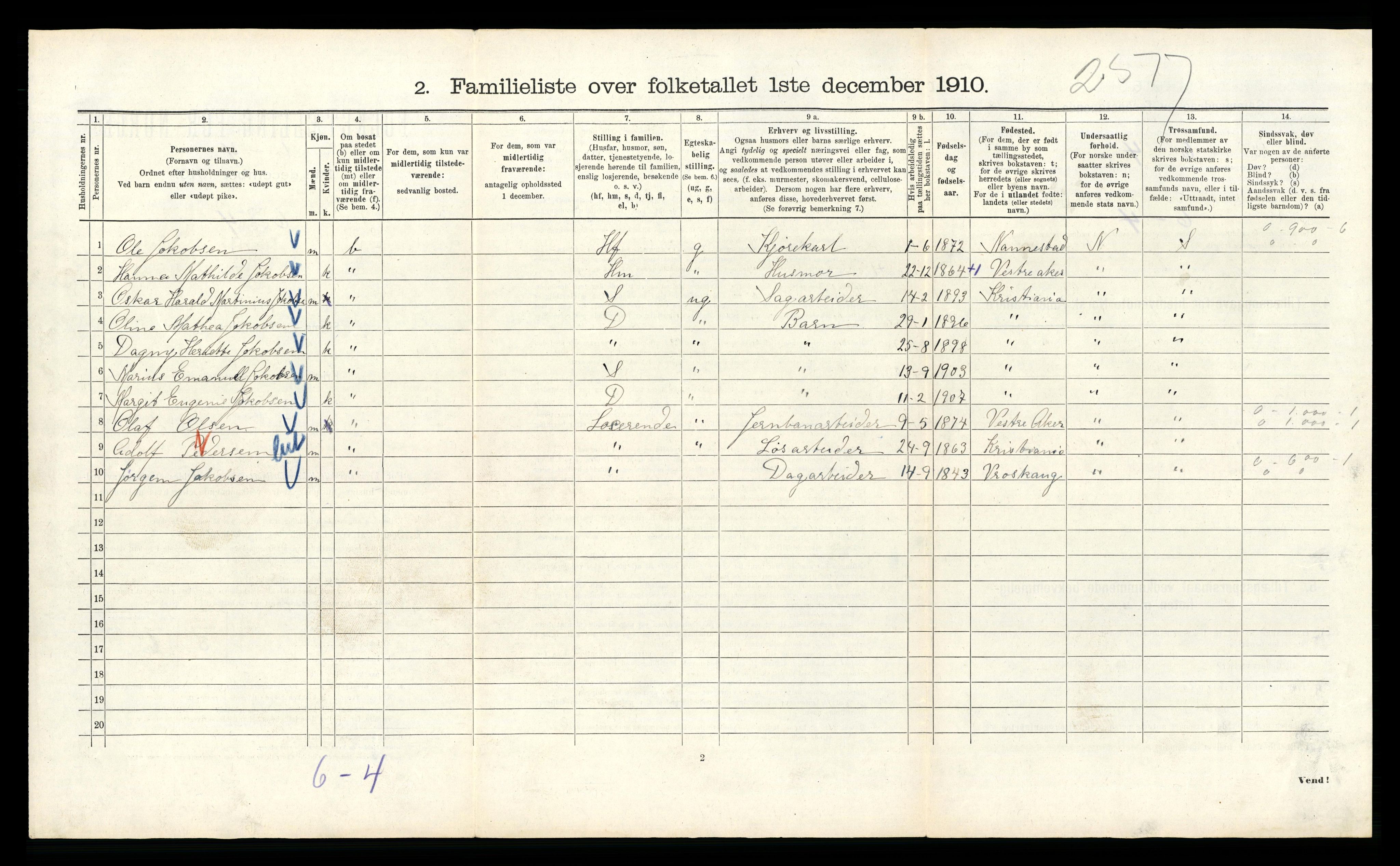 RA, 1910 census for Kristiania, 1910, p. 40514