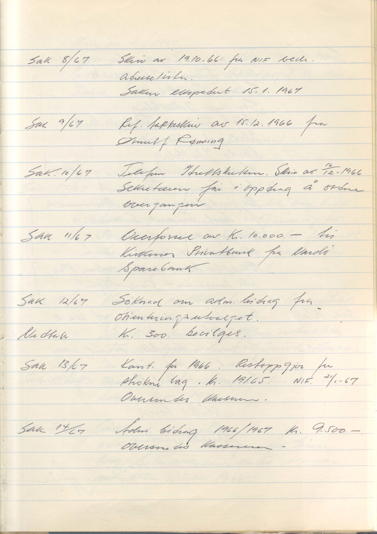 Aust-Finnmark Idrettskrets , FMFB/A-1041/A/L0007: Møteprotokoll for arbeidsutvalg, 1963-1971, p. 92