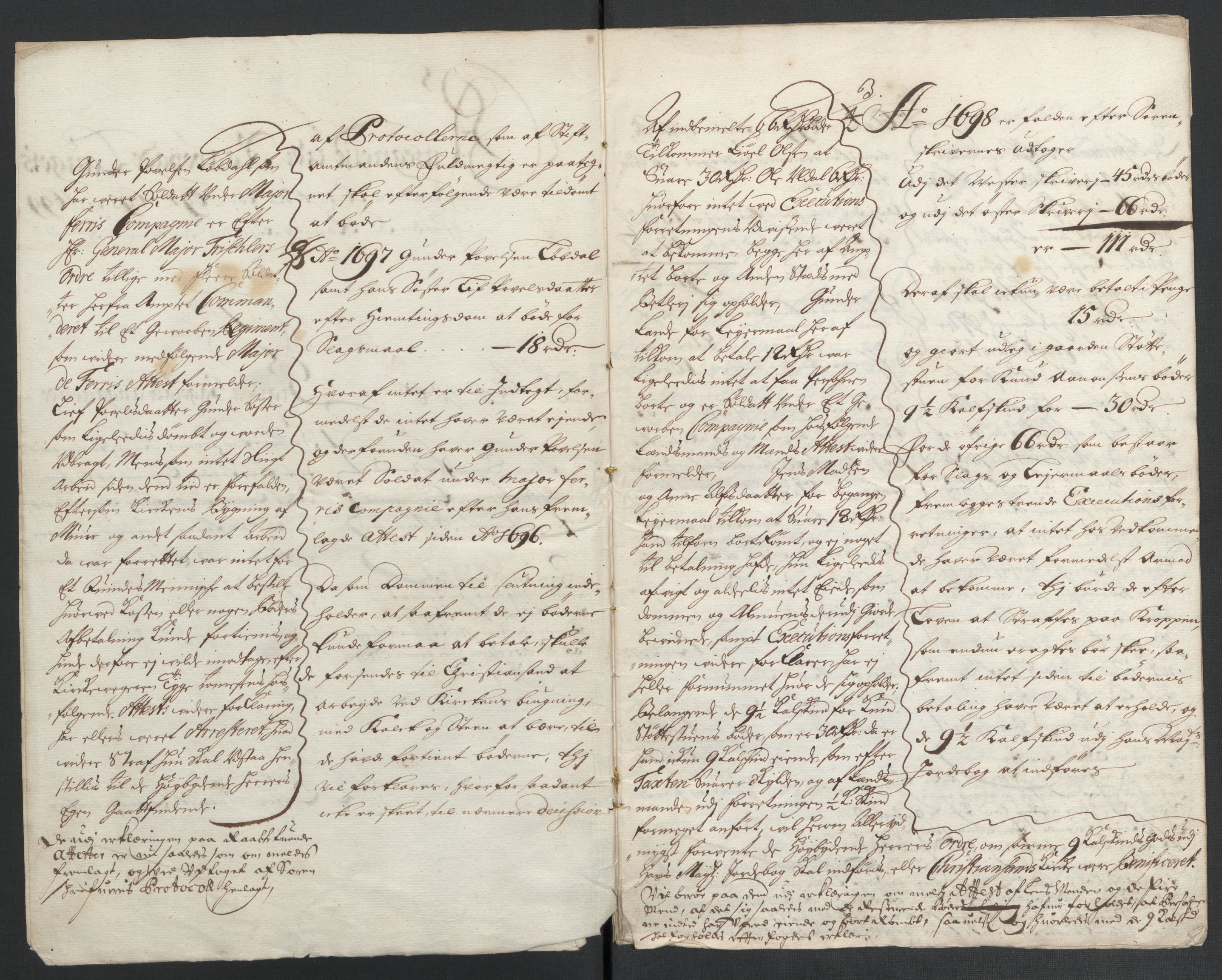 Rentekammeret inntil 1814, Reviderte regnskaper, Fogderegnskap, AV/RA-EA-4092/R40/L2445: Fogderegnskap Råbyggelag, 1697-1699, p. 307