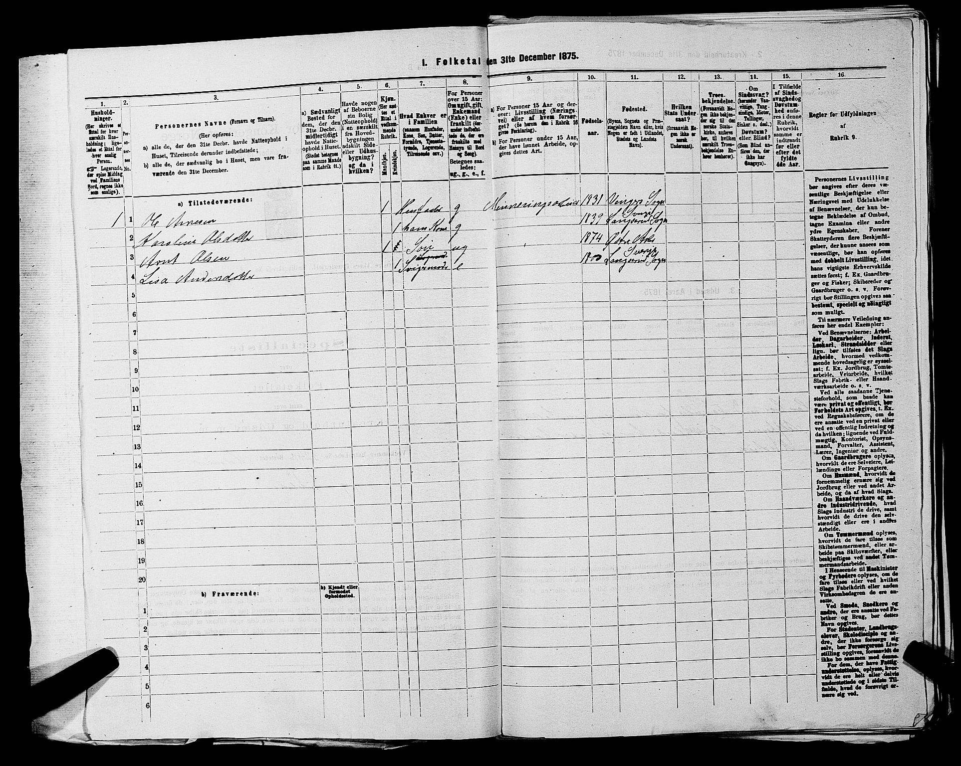 RA, 1875 census for 0218bP Østre Aker, 1875, p. 3457