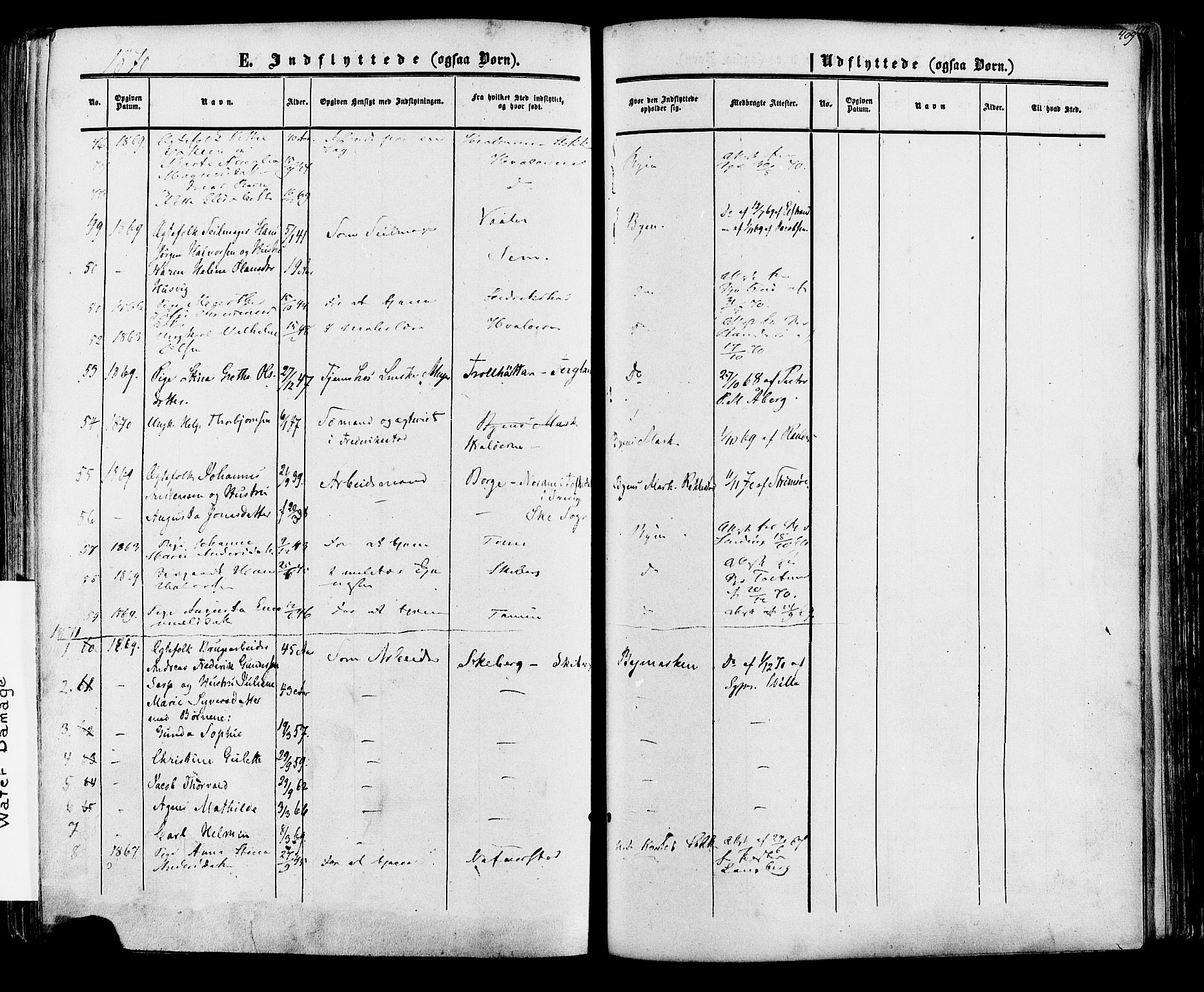 Fredrikstad prestekontor Kirkebøker, SAO/A-11082/F/Fa/L0006: Parish register (official) no. 6, 1857-1878, p. 409