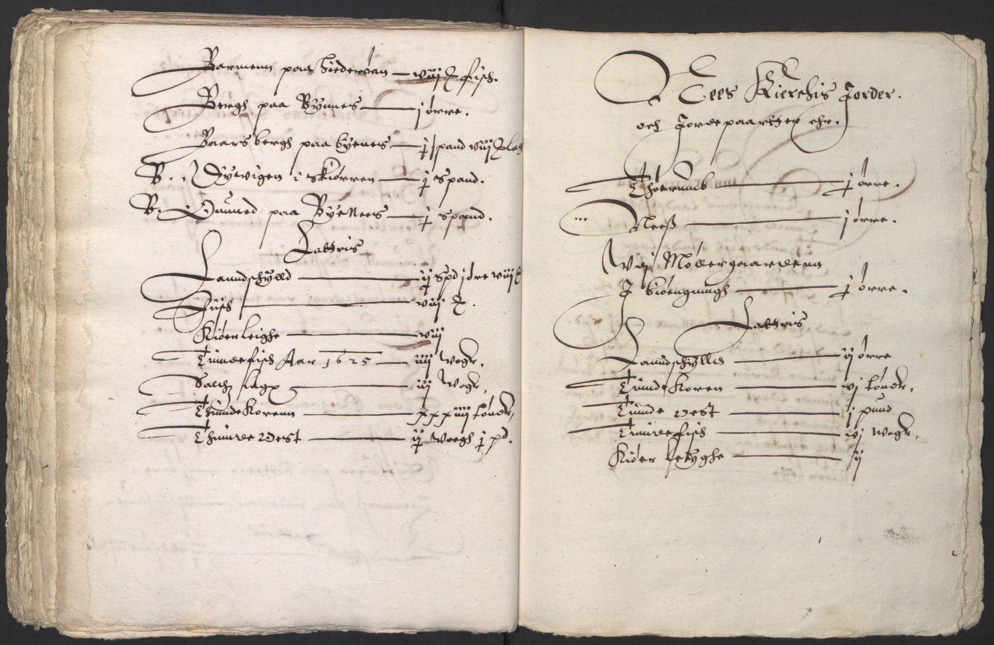 Stattholderembetet 1572-1771, AV/RA-EA-2870/Ek/L0016/0001: Jordebøker til utlikning av rosstjeneste 1624-1626: / Kirke- og prestebolsinntekter i Trondheim bispedømme og Jemtland, 1625-1626, p. 125