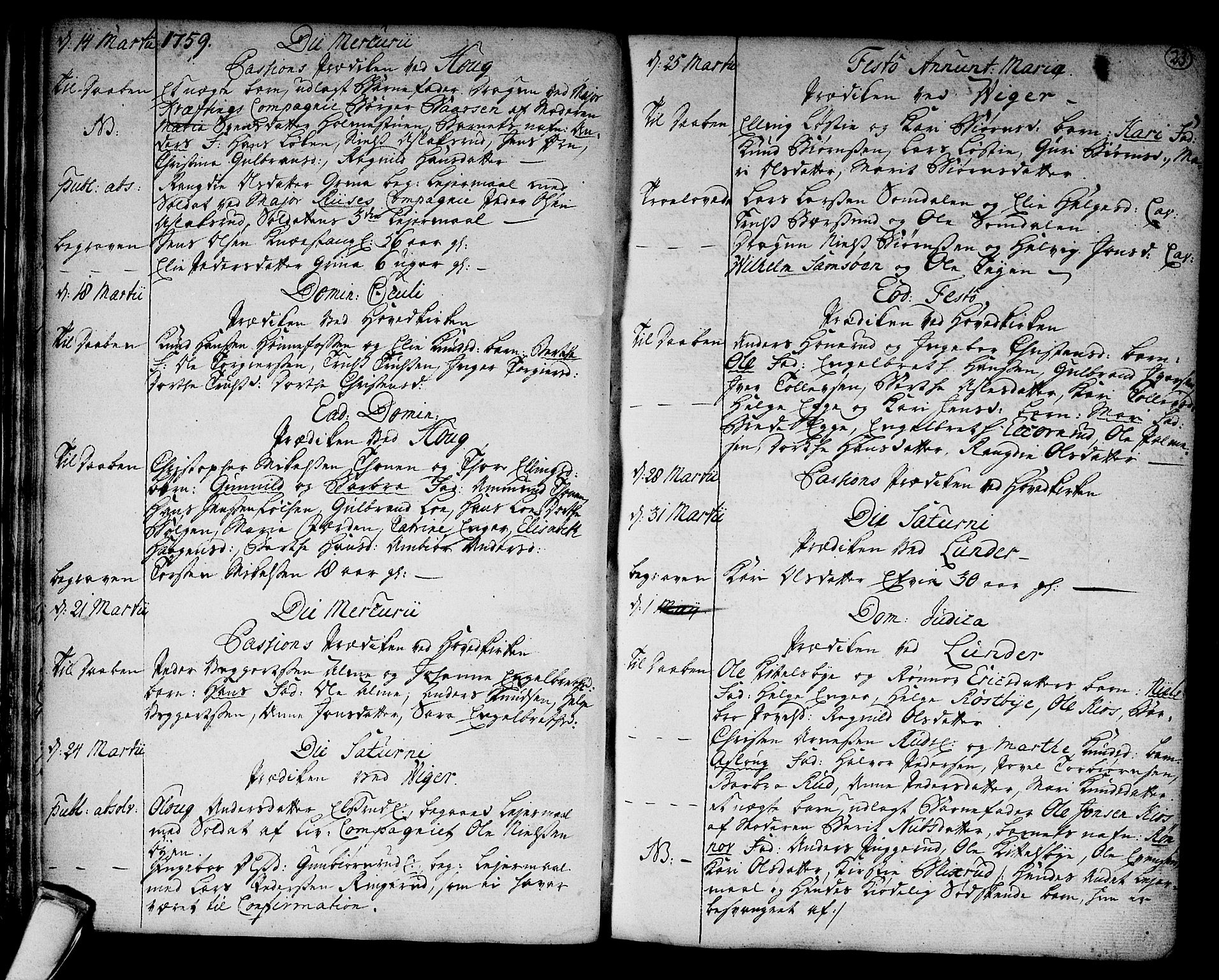 Norderhov kirkebøker, SAKO/A-237/F/Fa/L0004: Parish register (official) no. 4, 1758-1774, p. 23