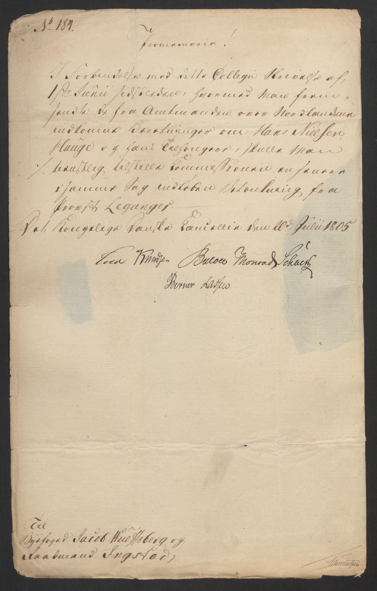 Justisdepartementet, Kommisjon i saken mot Hans Nielsen Hauge 1804, RA/S-1151/D/L0003: Hans Nielsen Hauges sak, 1813, p. 350