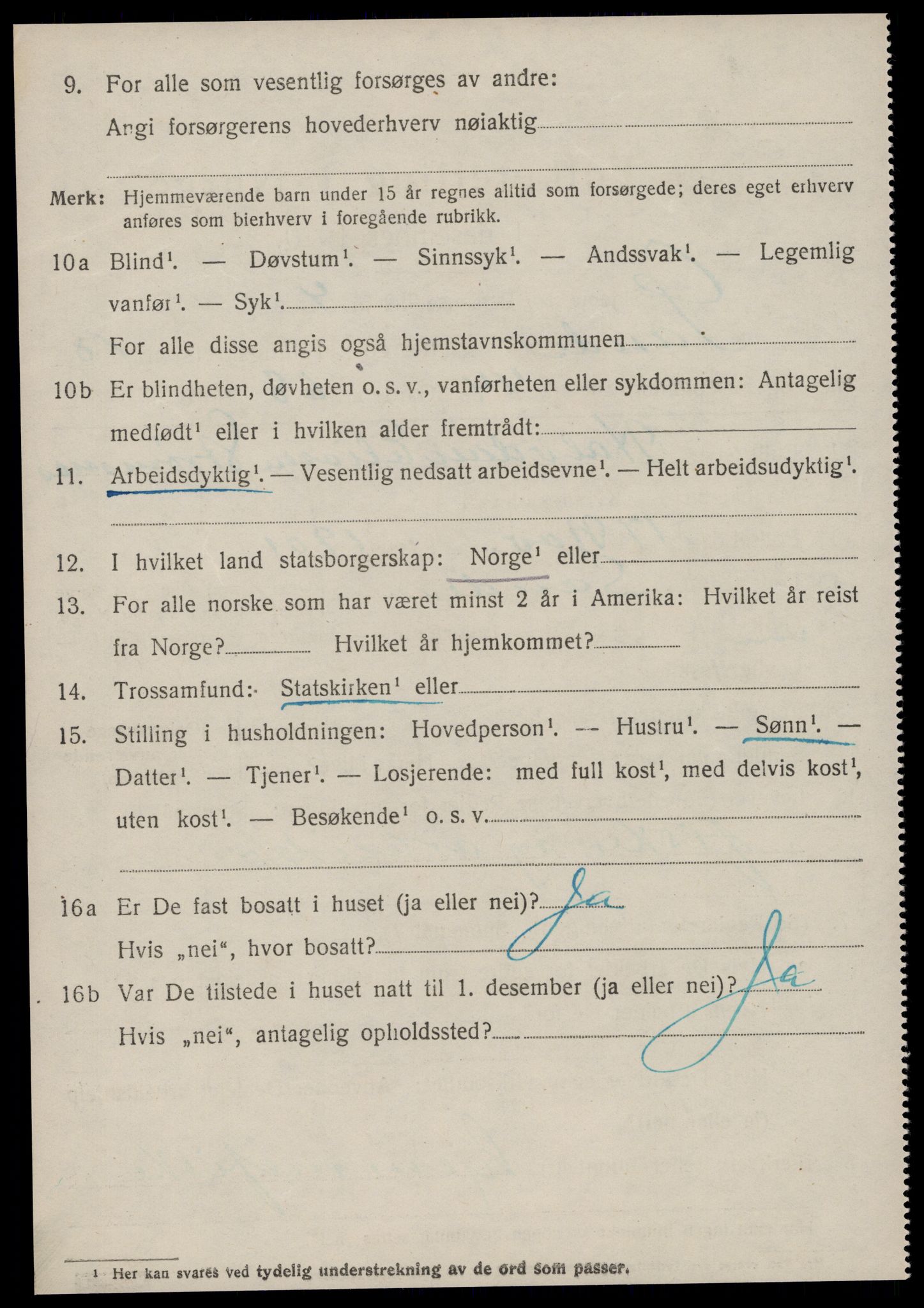 SAT, 1920 census for Sande (MR), 1920, p. 5725