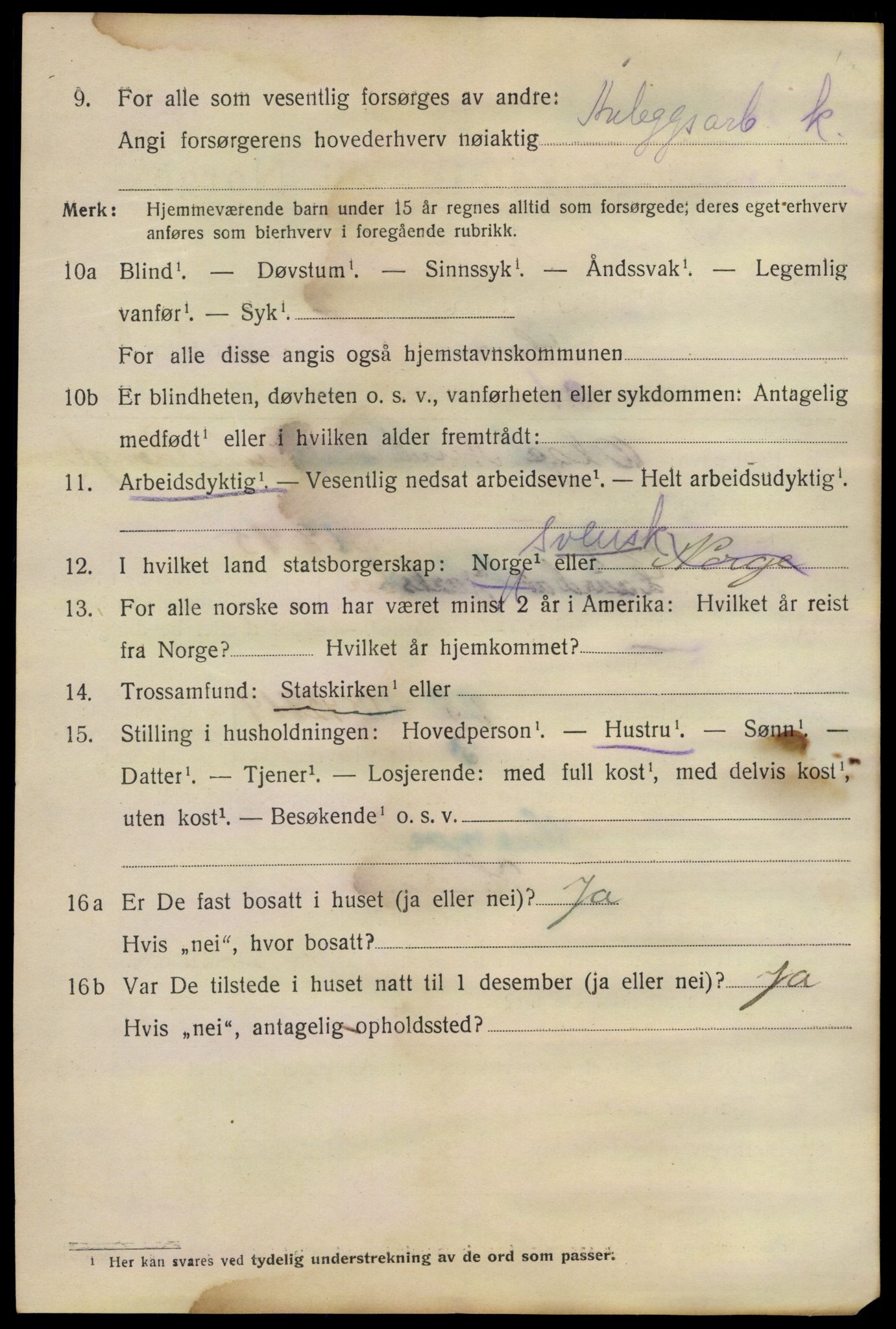 SAO, 1920 census for Son, 1920, p. 561