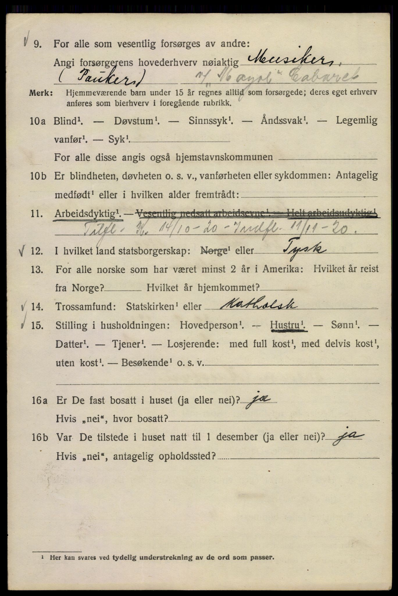 SAO, 1920 census for Kristiania, 1920, p. 618886