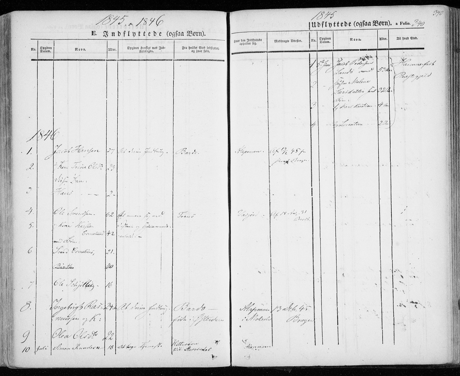 Lenvik sokneprestembete, SATØ/S-1310/H/Ha/Haa/L0006kirke: Parish register (official) no. 6, 1845-1854, p. 340