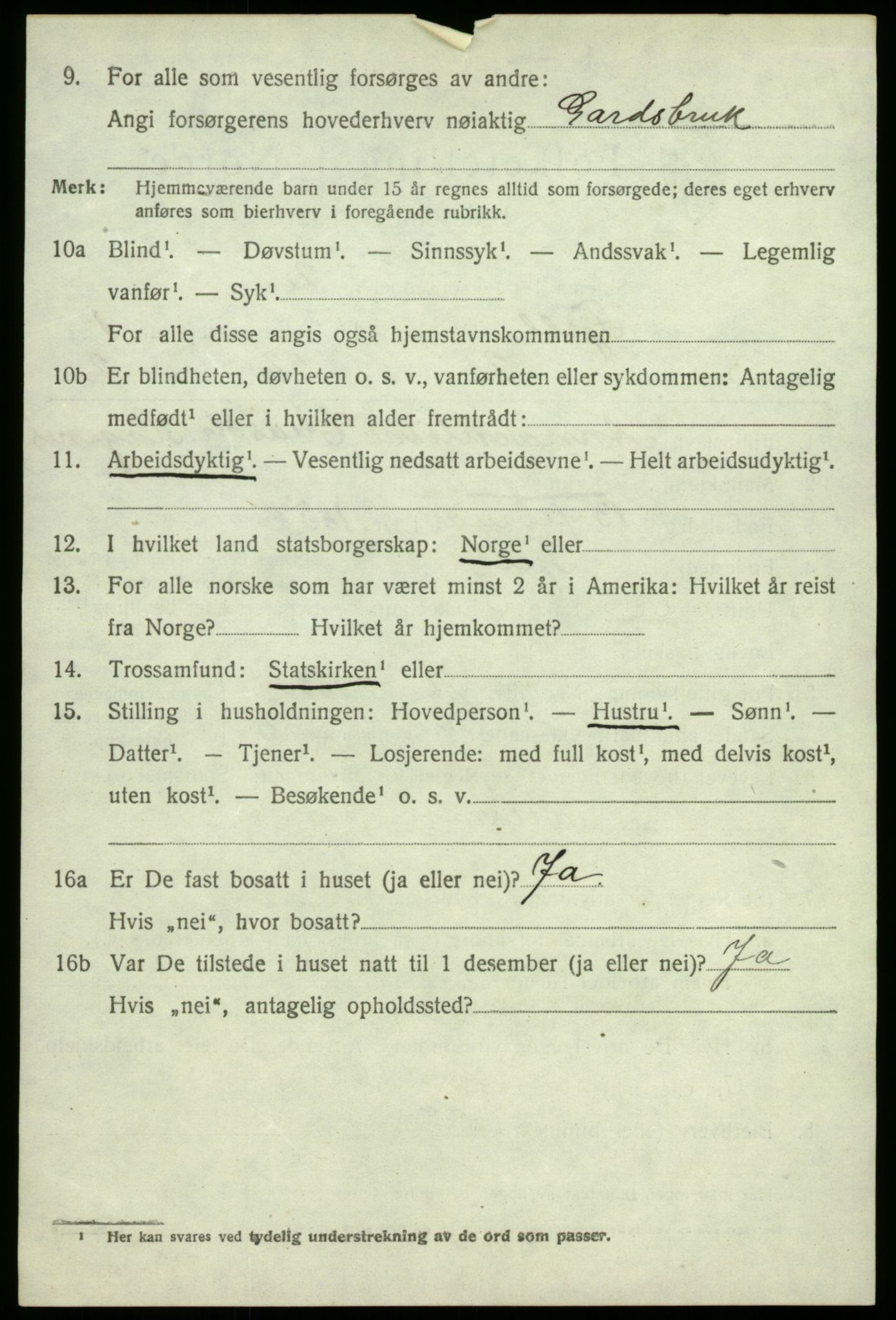 SAB, 1920 census for Fjell, 1920, p. 1475