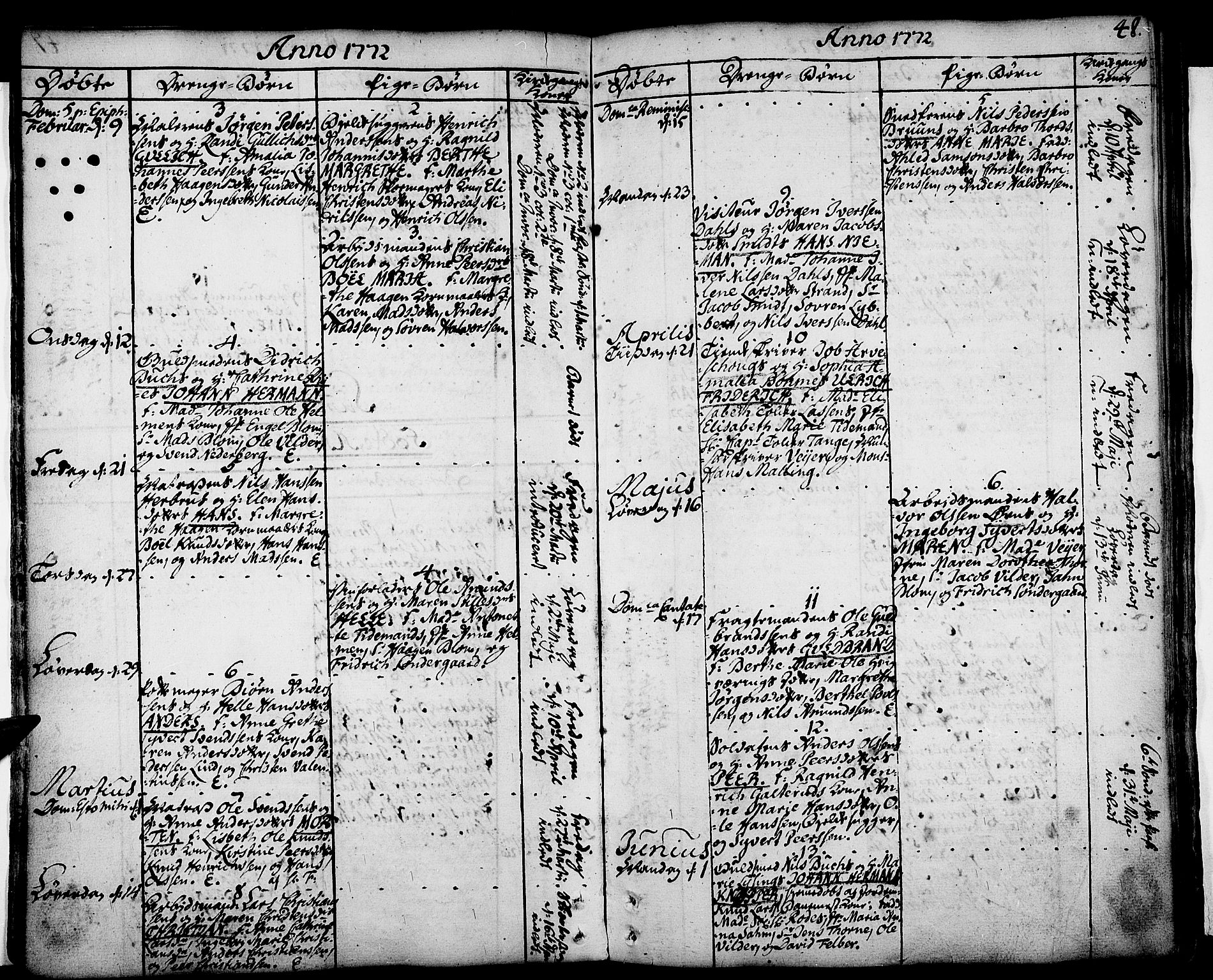 Strømsø kirkebøker, AV/SAKO-A-246/F/Fa/L0009: Parish register (official) no. I 9, 1752-1791, p. 48