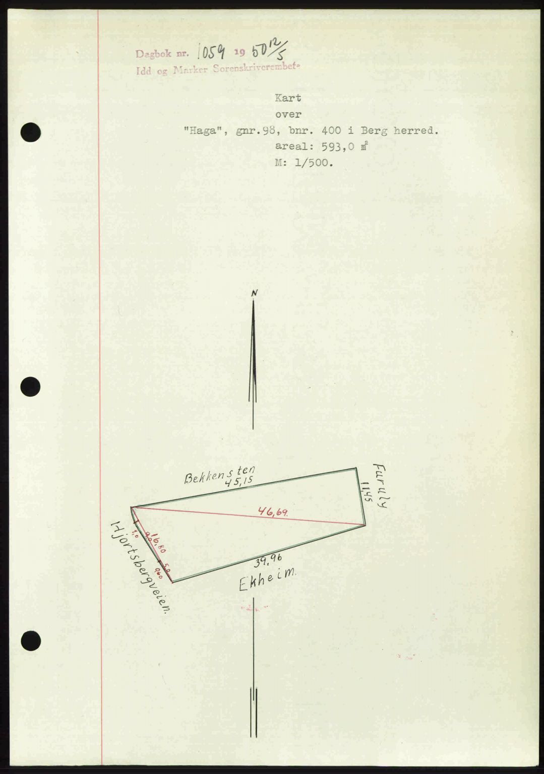 Idd og Marker sorenskriveri, AV/SAO-A-10283/G/Gb/Gbb/L0014: Mortgage book no. A14, 1950-1950, Diary no: : 1059/1950