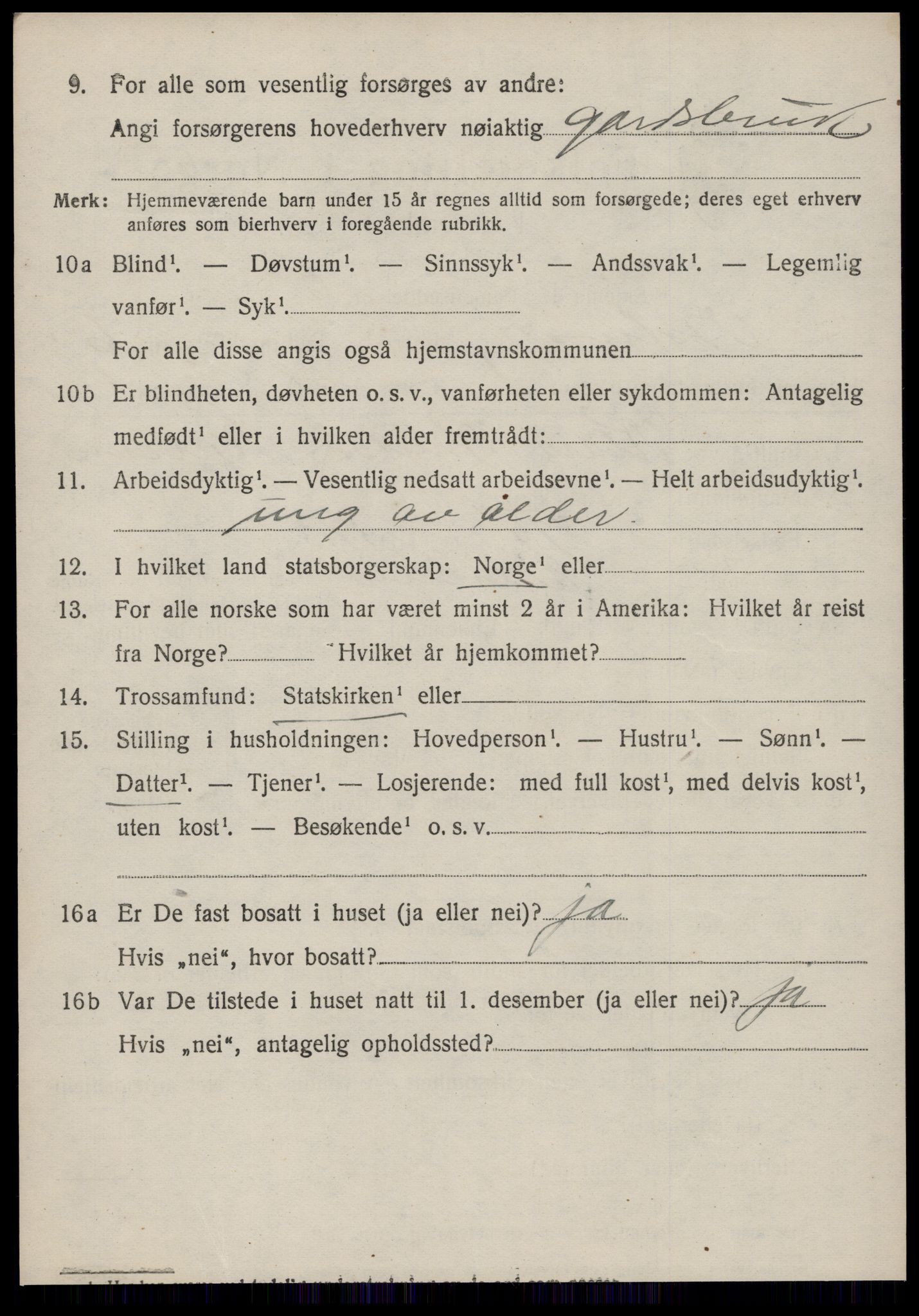 SAT, 1920 census for Vestnes, 1920, p. 4324