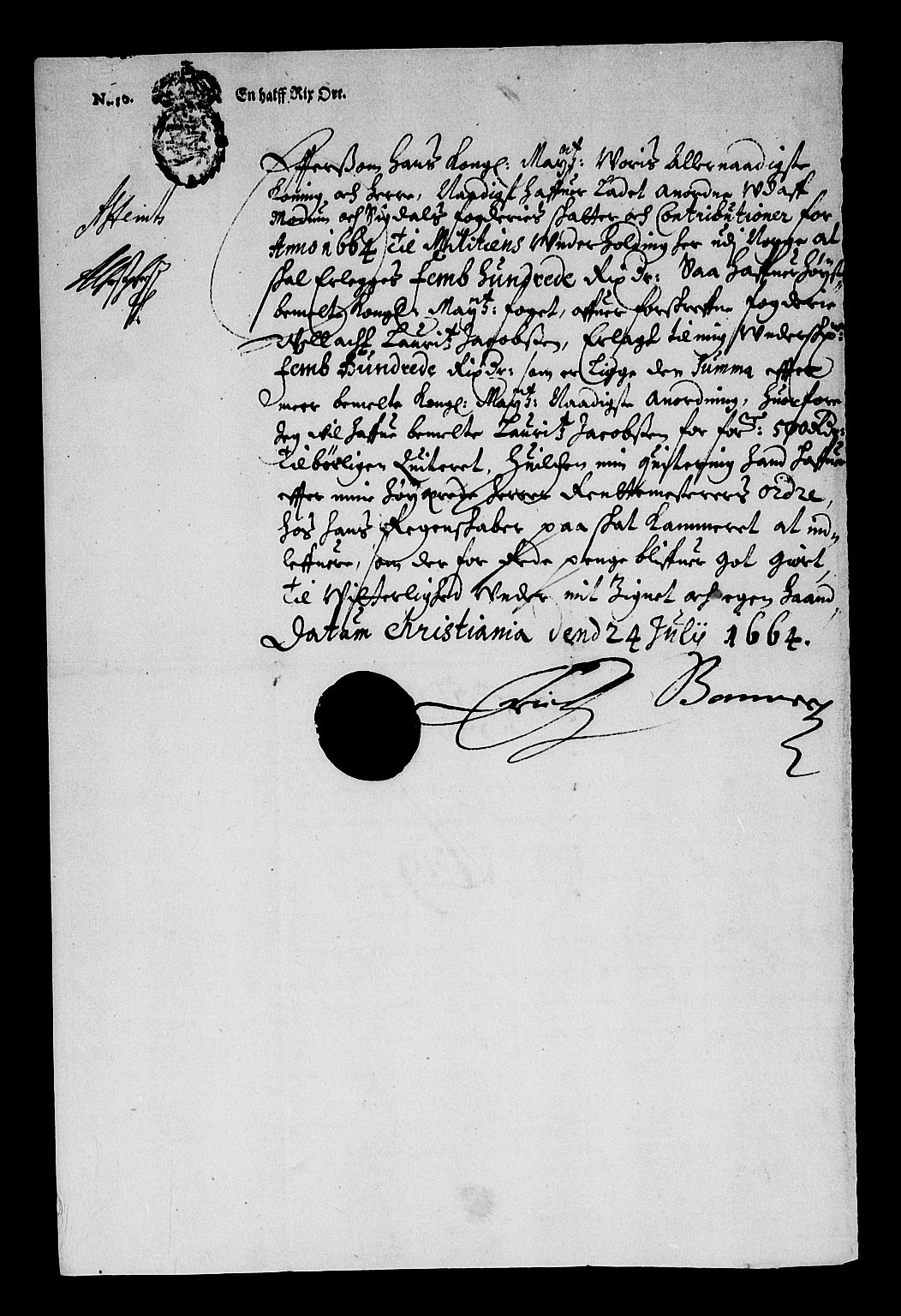 Rentekammeret inntil 1814, Reviderte regnskaper, Stiftamtstueregnskaper, Landkommissariatet på Akershus og Akershus stiftamt, AV/RA-EA-5869/R/Ra/L0026: Landkommissariatet på Akershus, 1664-1665