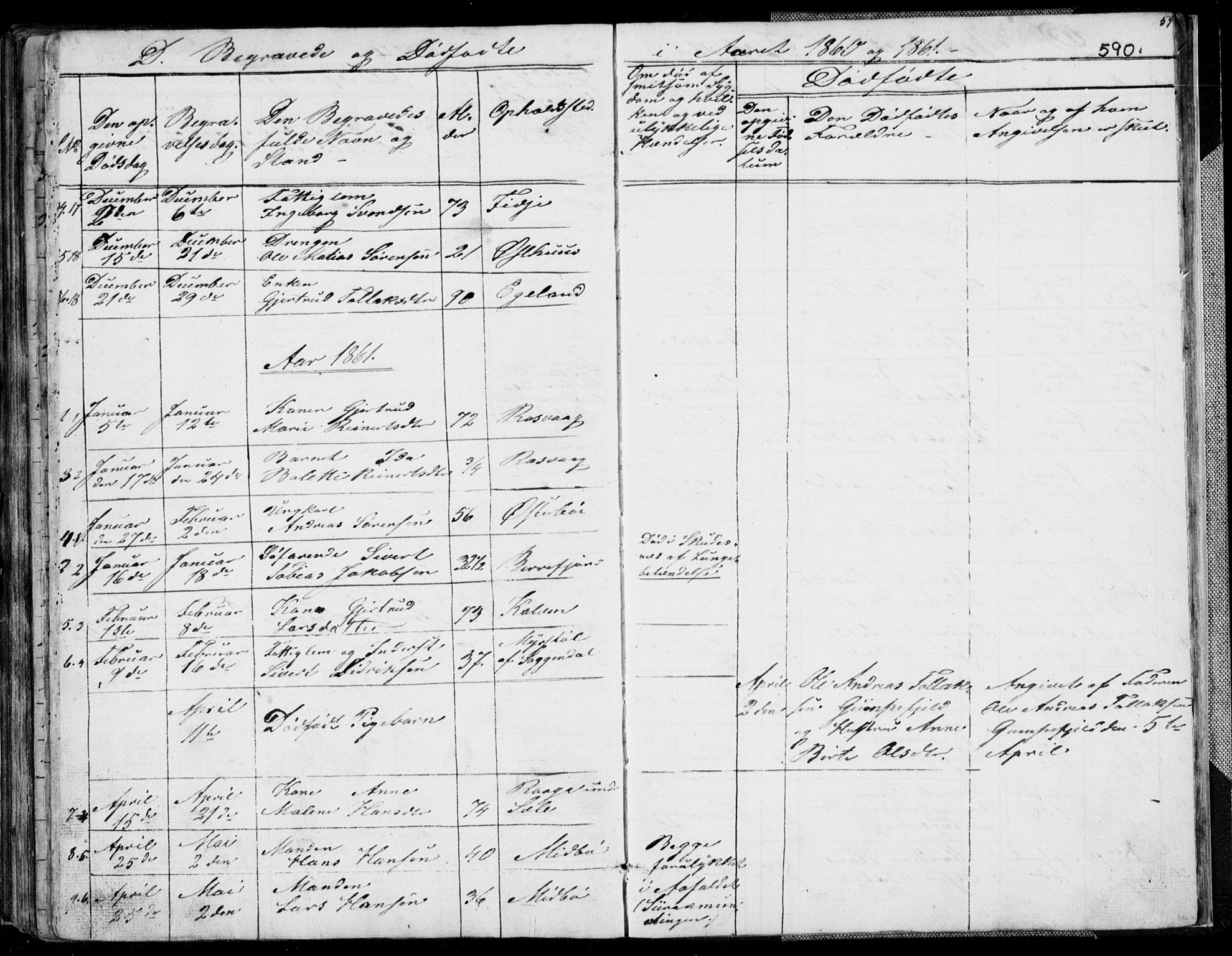 Flekkefjord sokneprestkontor, SAK/1111-0012/F/Fb/Fbb/L0002: Parish register (copy) no. B 2b, 1831-1866, p. 590