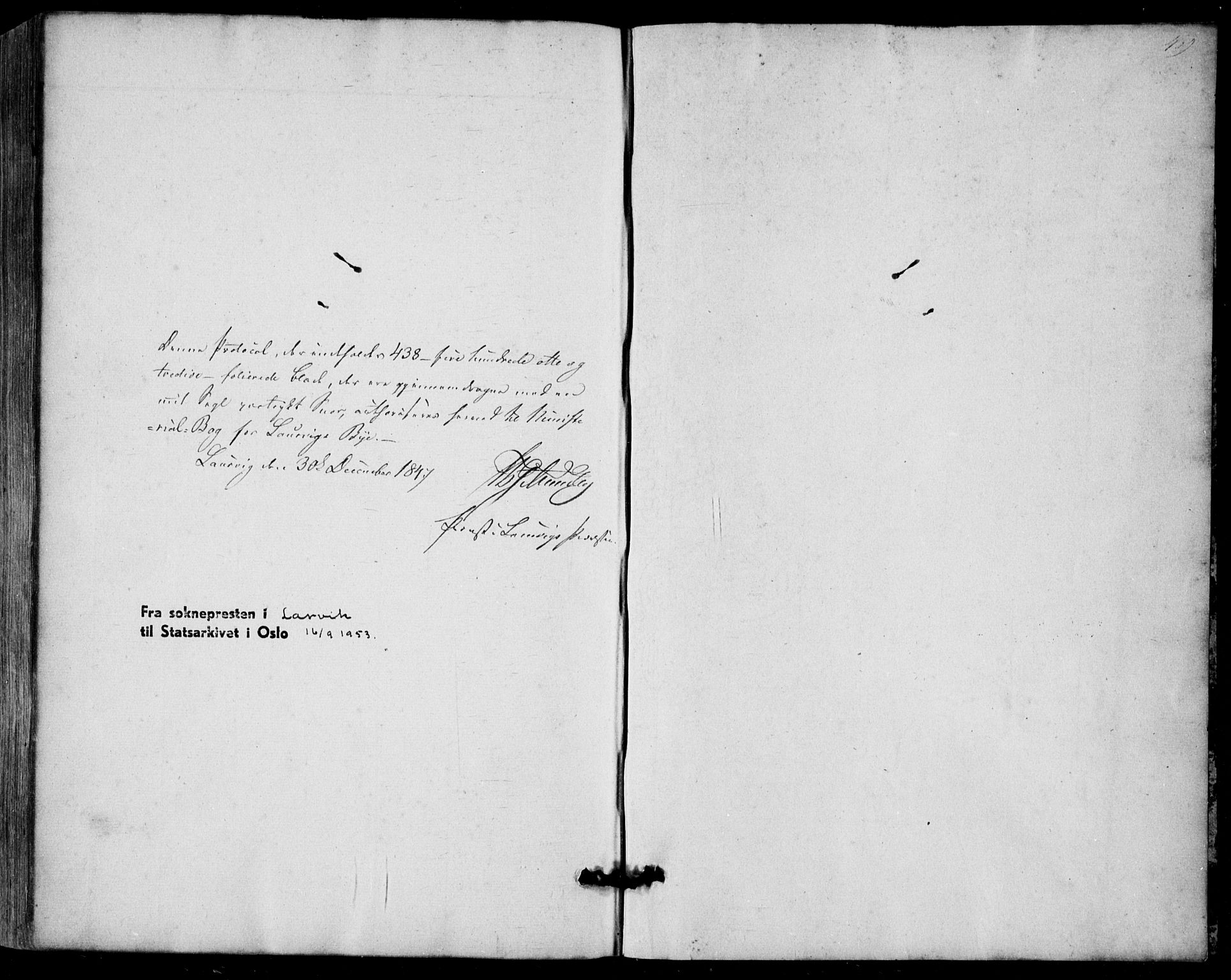 Larvik kirkebøker, AV/SAKO-A-352/F/Fa/L0003: Parish register (official) no. I 3, 1848-1856, p. 439