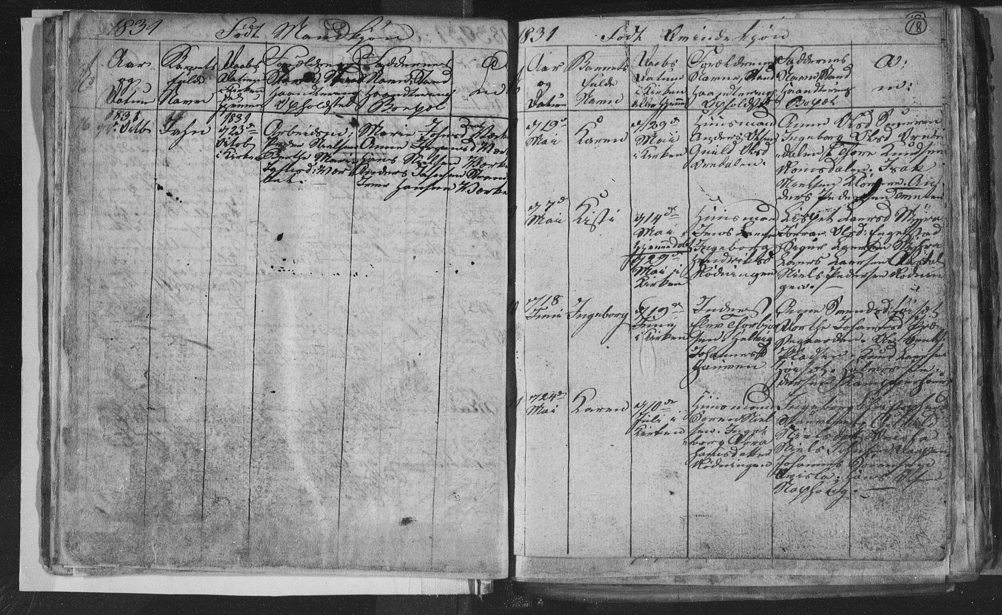 Siljan kirkebøker, SAKO/A-300/G/Ga/L0001: Parish register (copy) no. 1, 1827-1847, p. 18