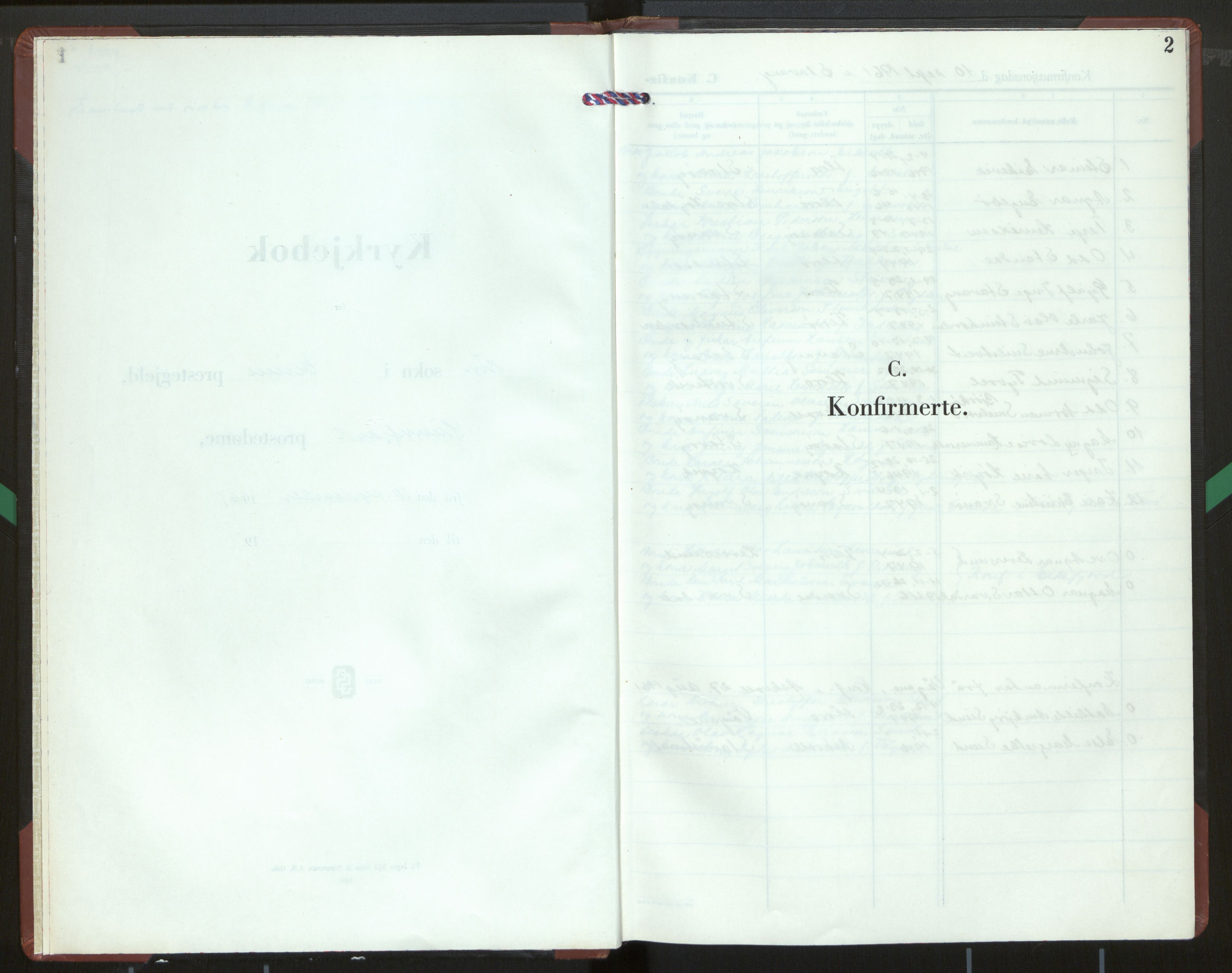 Kinn sokneprestembete, AV/SAB-A-80801/H/Hab/Habc/L0006: Parish register (copy) no. C 6, 1961-1979, p. 2