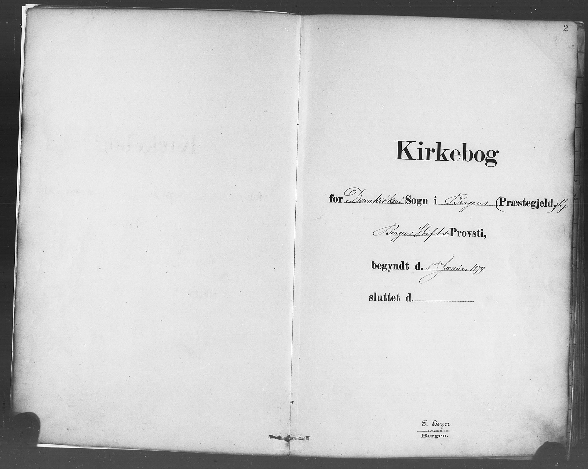 Domkirken sokneprestembete, AV/SAB-A-74801/H/Haa/L0023: Parish register (official) no. B 6, 1879-1887, p. 2