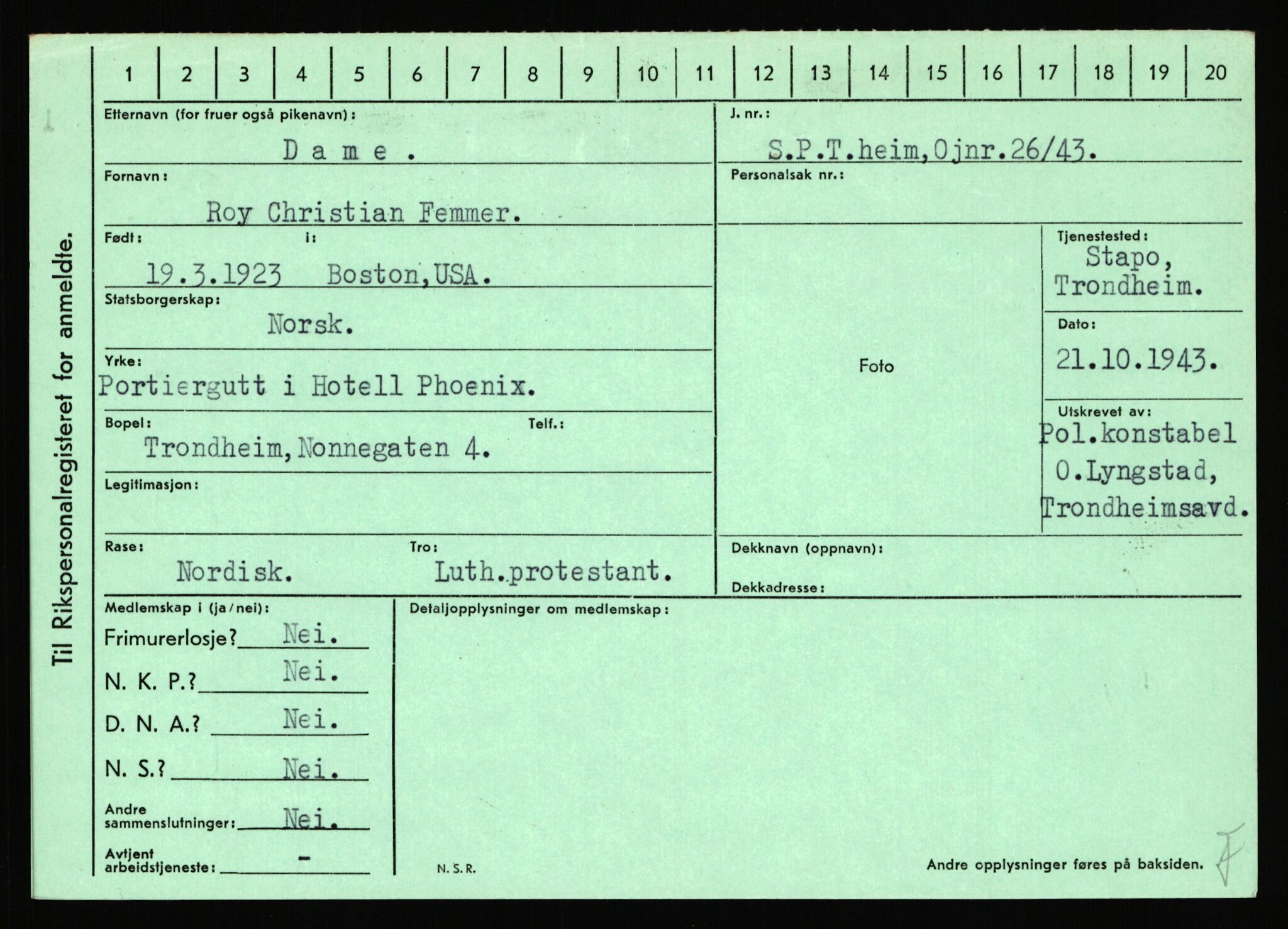 Statspolitiet - Hovedkontoret / Osloavdelingen, AV/RA-S-1329/C/Ca/L0003: Brechan - Eichinger	, 1943-1945, p. 3028