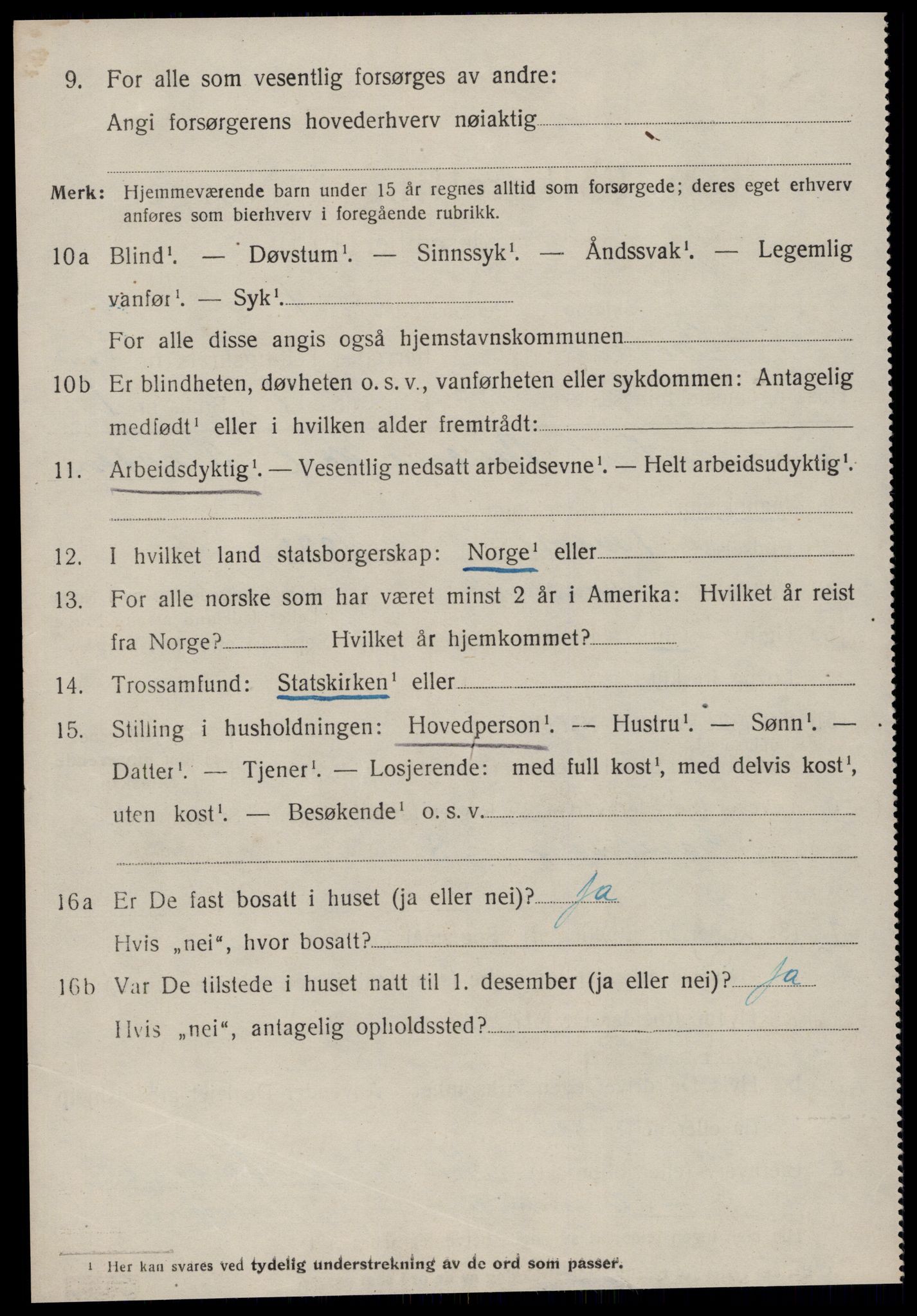 SAT, 1920 census for Borgund, 1920, p. 16335