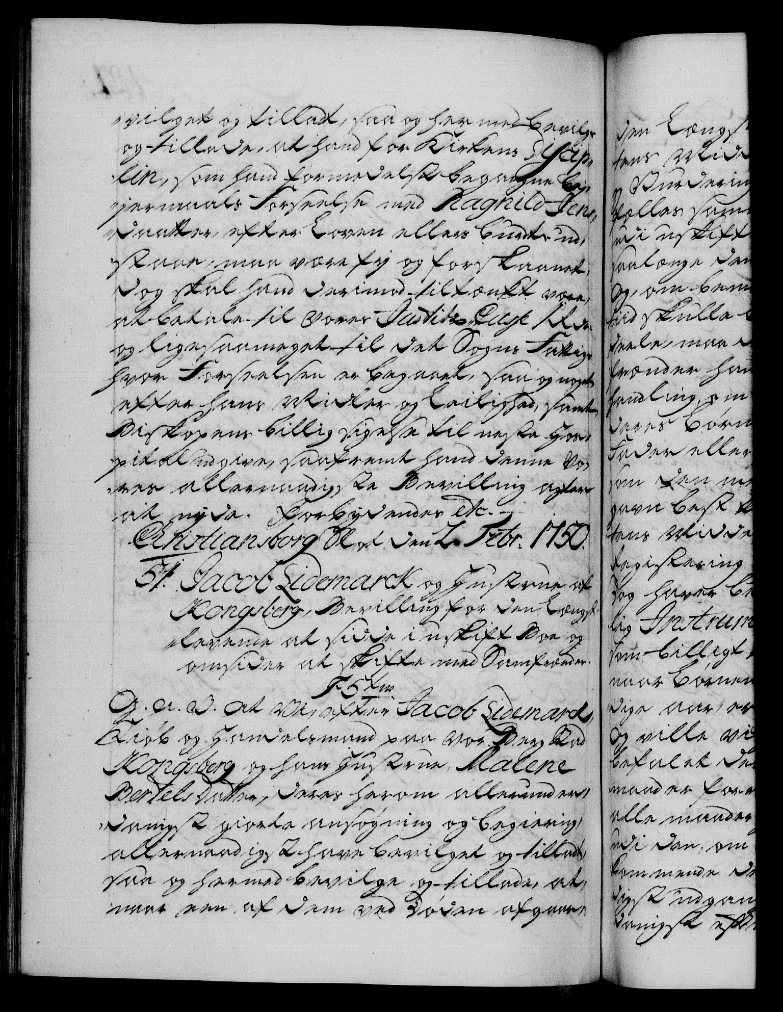 Danske Kanselli 1572-1799, AV/RA-EA-3023/F/Fc/Fca/Fcaa/L0036: Norske registre, 1749-1750, p. 422b