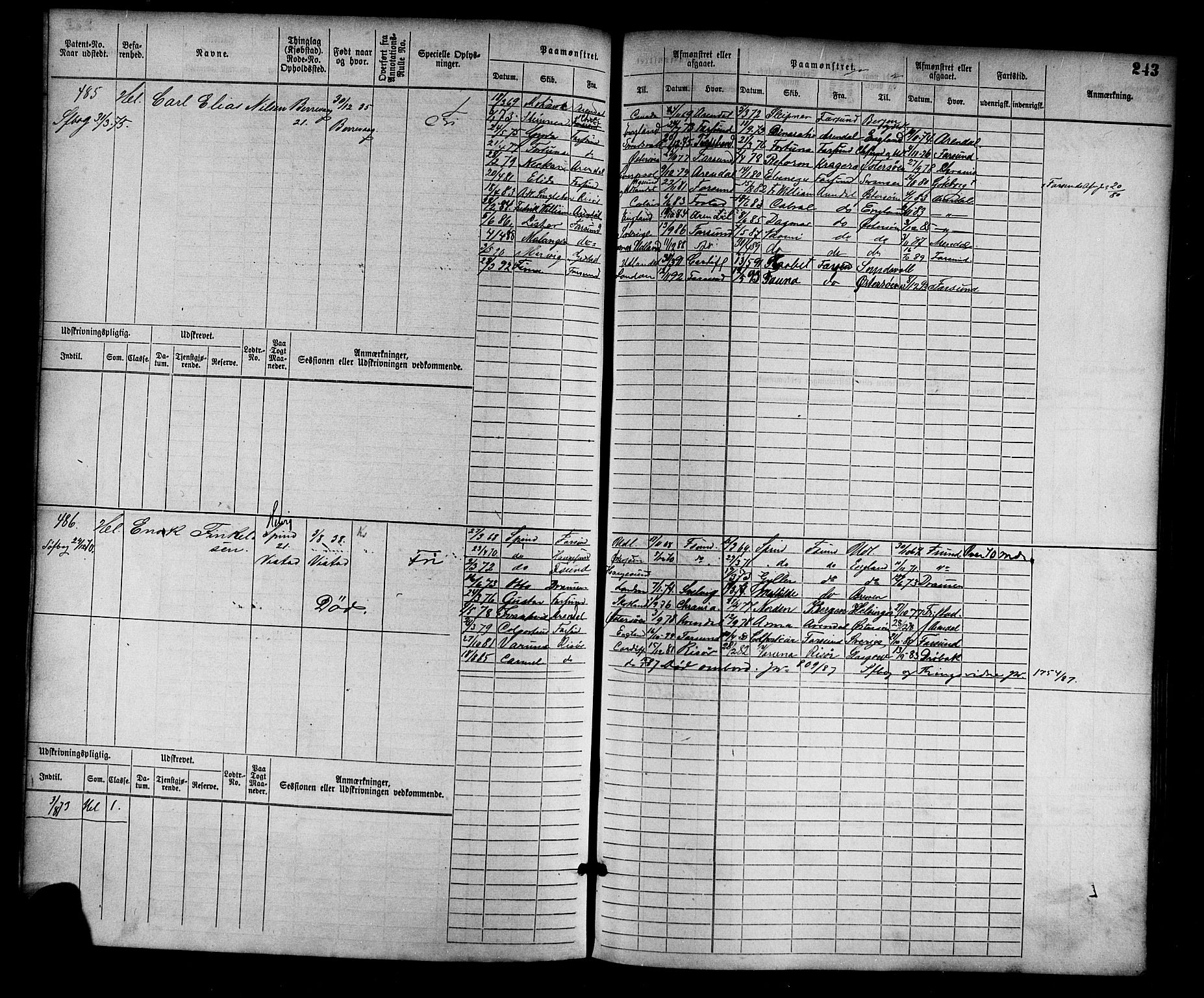 Farsund mønstringskrets, AV/SAK-2031-0017/F/Fb/L0001: Hovedrulle nr 1-758, M-4, 1868-1900, p. 257