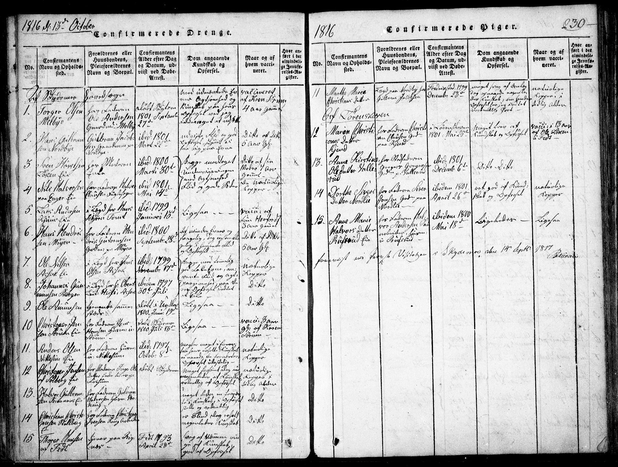 Skedsmo prestekontor Kirkebøker, SAO/A-10033a/F/Fa/L0008: Parish register (official) no. I 8, 1815-1829, p. 239