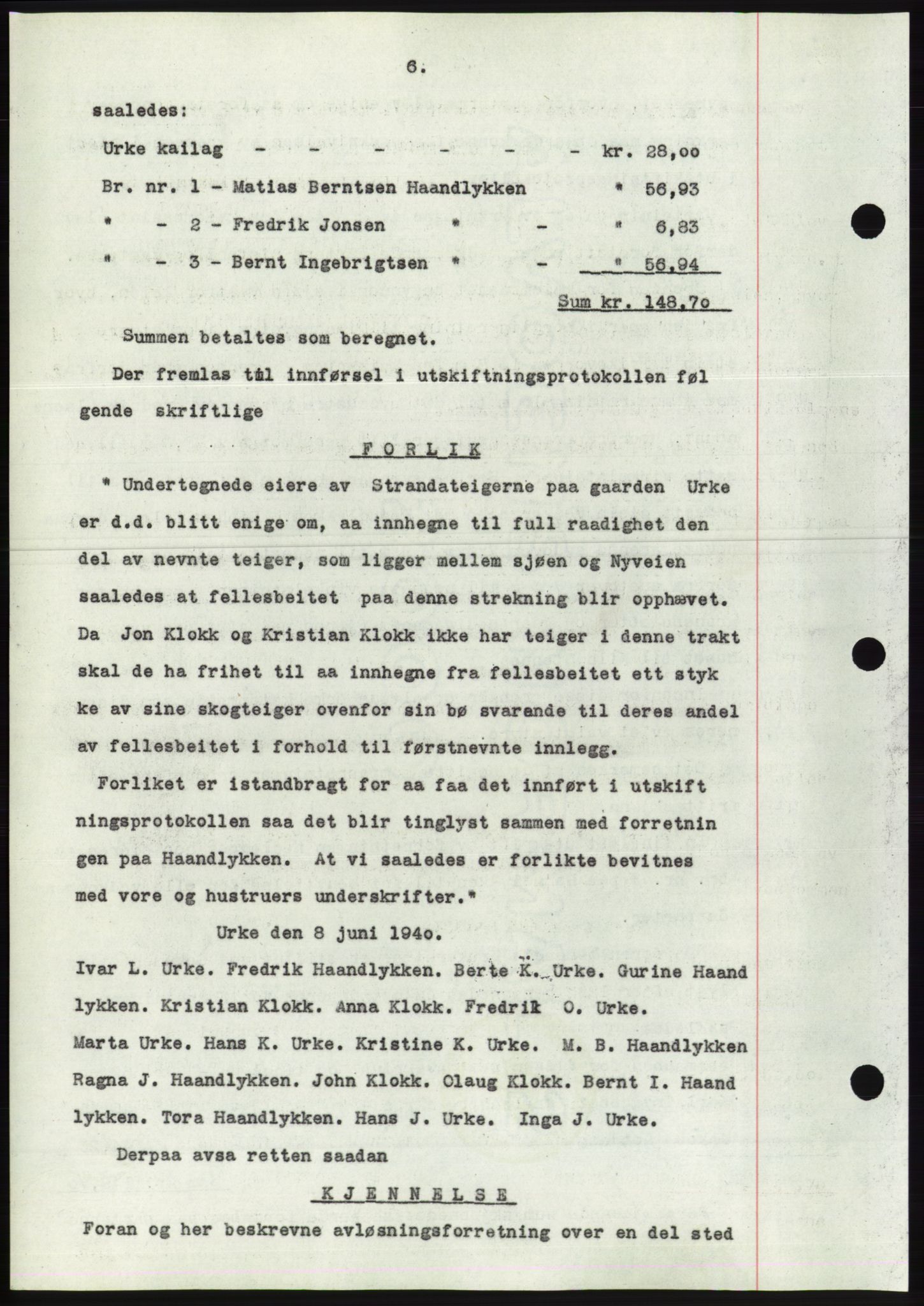 Søre Sunnmøre sorenskriveri, AV/SAT-A-4122/1/2/2C/L0070: Mortgage book no. 64, 1940-1941, Diary no: : 39/1941