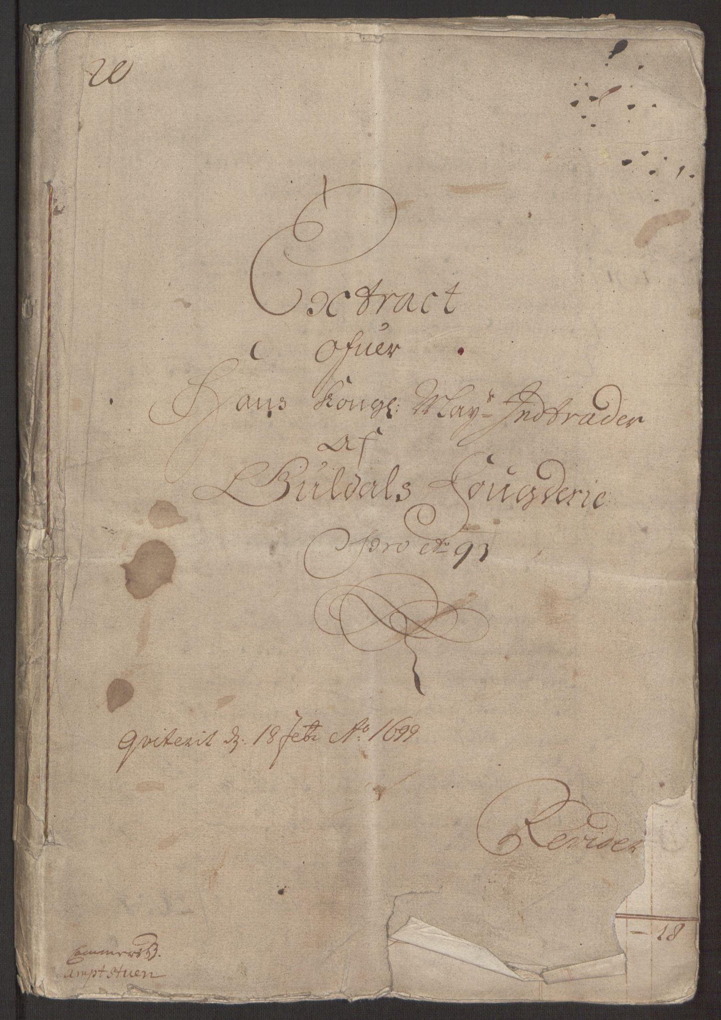 Rentekammeret inntil 1814, Reviderte regnskaper, Fogderegnskap, RA/EA-4092/R59/L3943: Fogderegnskap Gauldal, 1693, p. 3