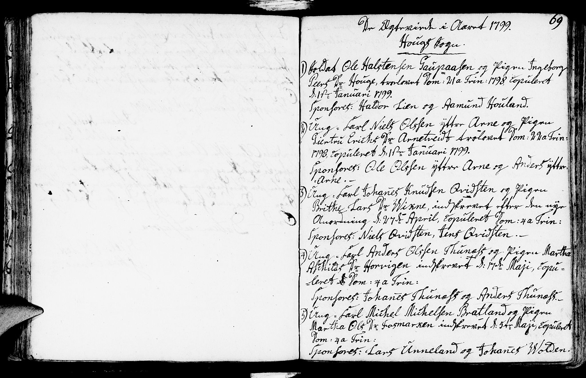 Haus sokneprestembete, SAB/A-75601/H/Haa: Parish register (official) no. A 11, 1796-1816, p. 69