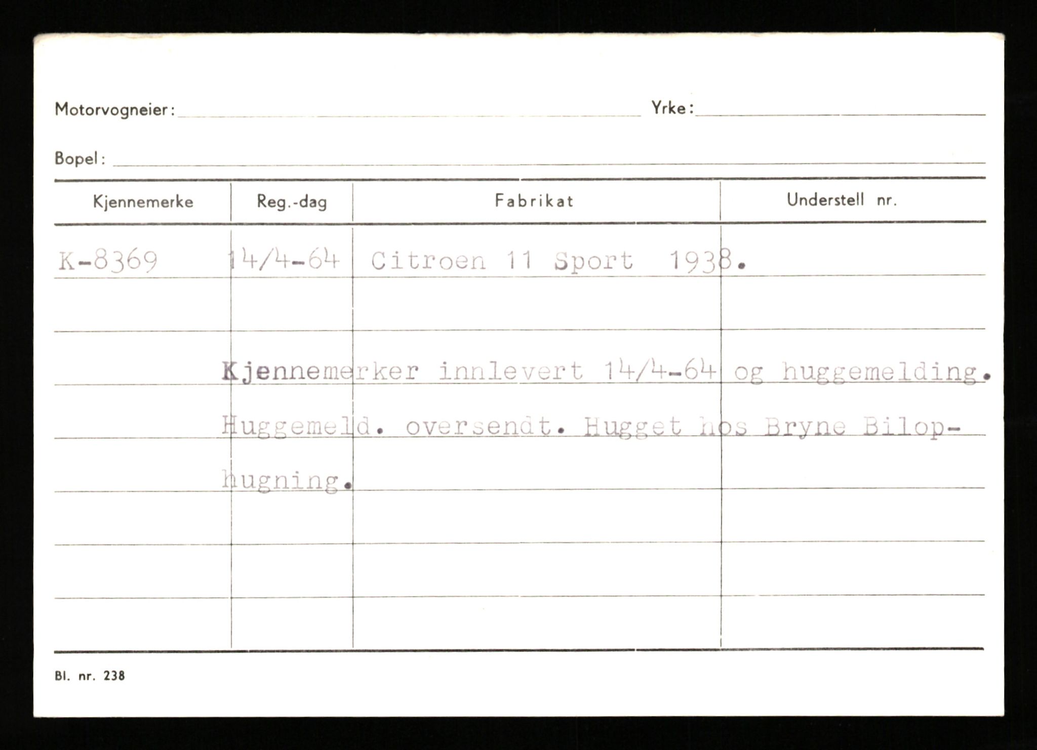 Stavanger trafikkstasjon, AV/SAST-A-101942/0/G/L0002: Registreringsnummer: 5791 - 10405, 1930-1971, p. 1491