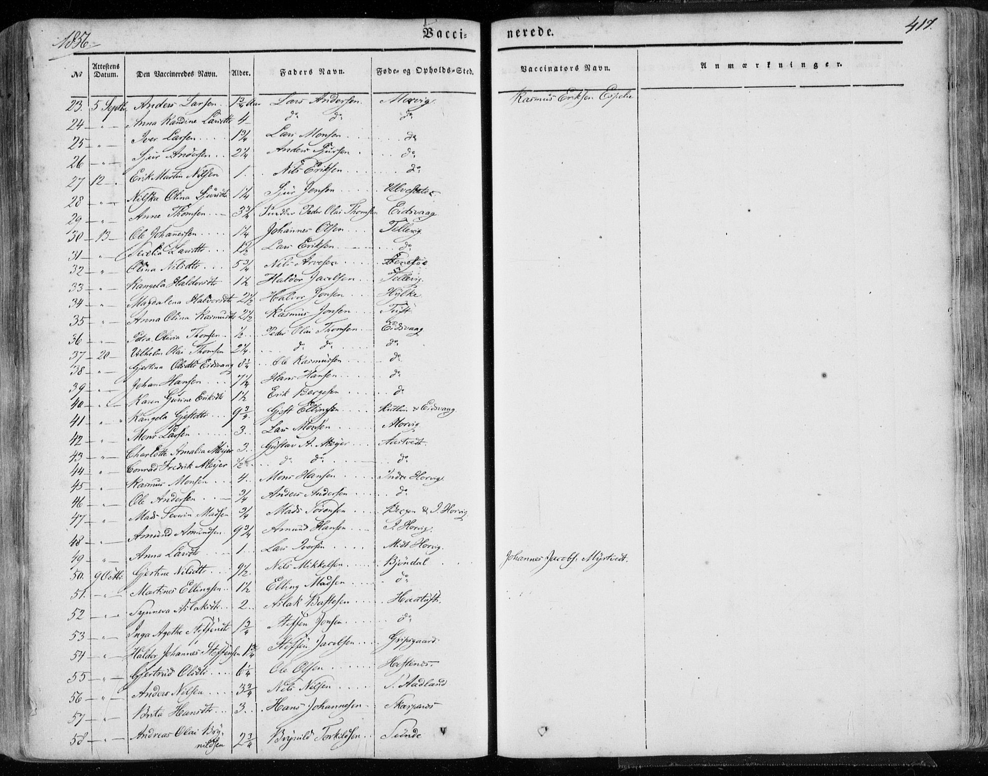 Hamre sokneprestembete, AV/SAB-A-75501/H/Ha/Haa/Haaa/L0013: Parish register (official) no. A 13, 1846-1857, p. 417