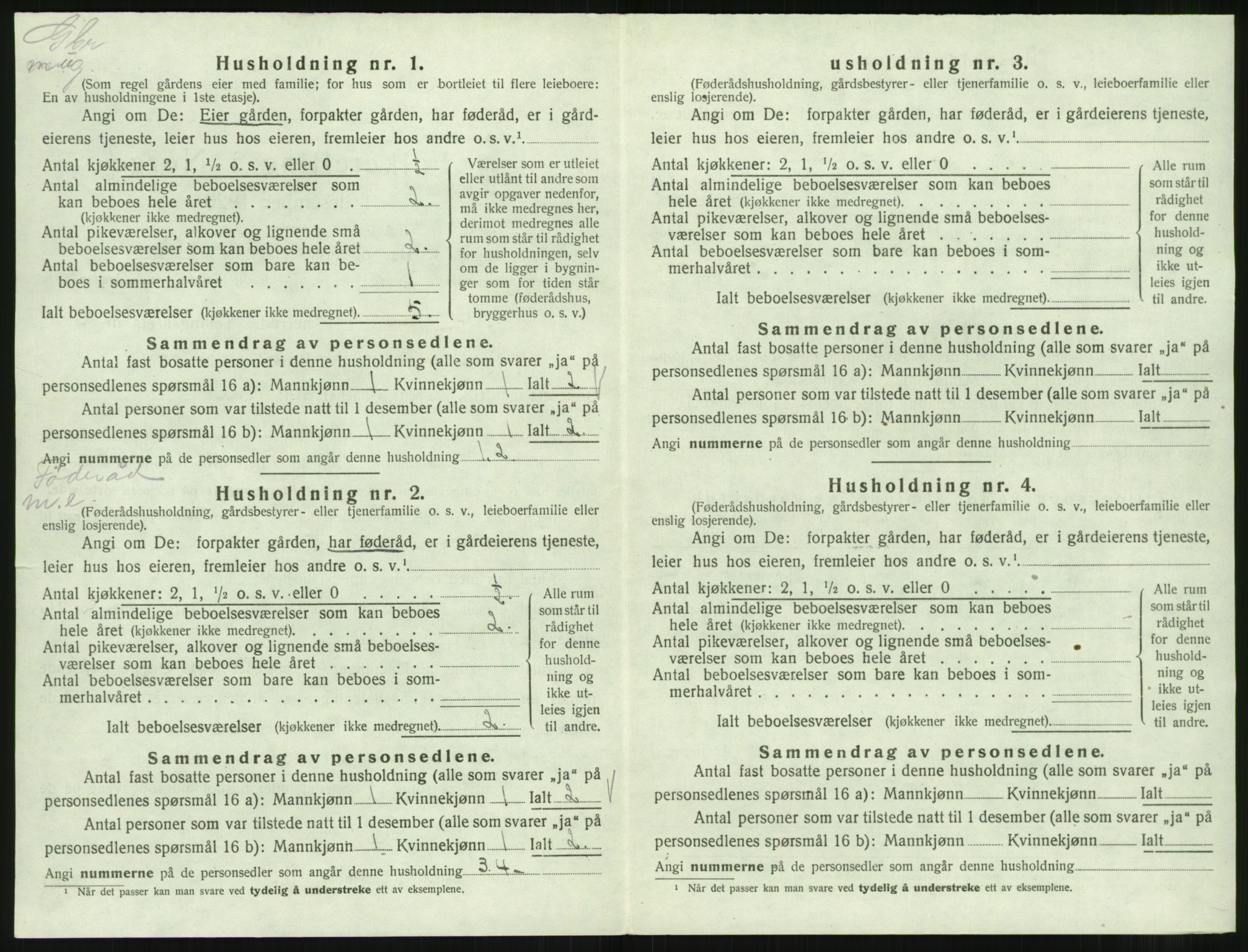 SAST, 1920 census for Bokn, 1920, p. 337