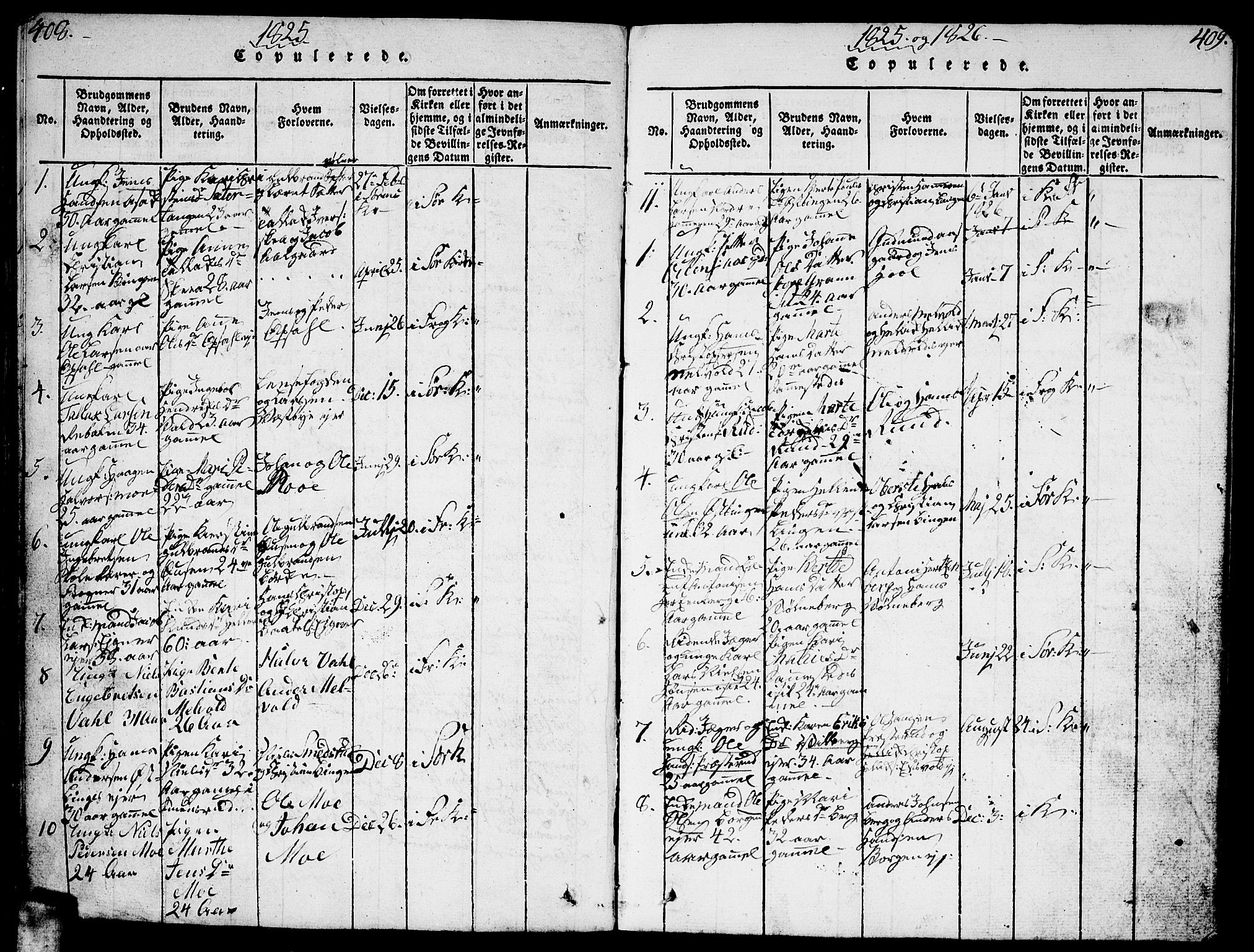 Sørum prestekontor Kirkebøker, SAO/A-10303/G/Ga/L0001: Parish register (copy) no. I 1, 1814-1829, p. 408-409