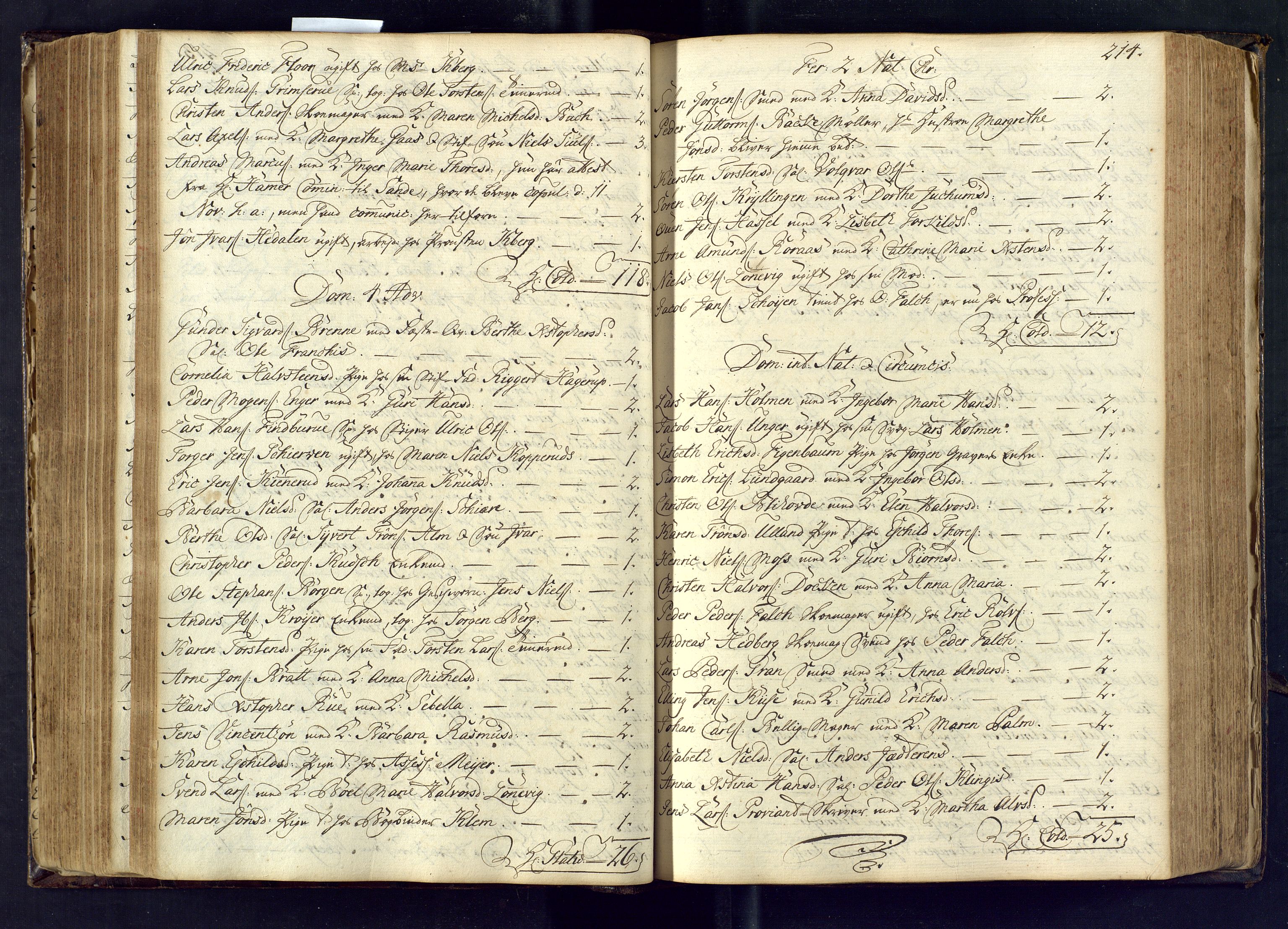 Kongsberg kirkebøker, AV/SAKO-A-22/M/Ma/L0003: Communicants register no. 3, 1745-1750, p. 214