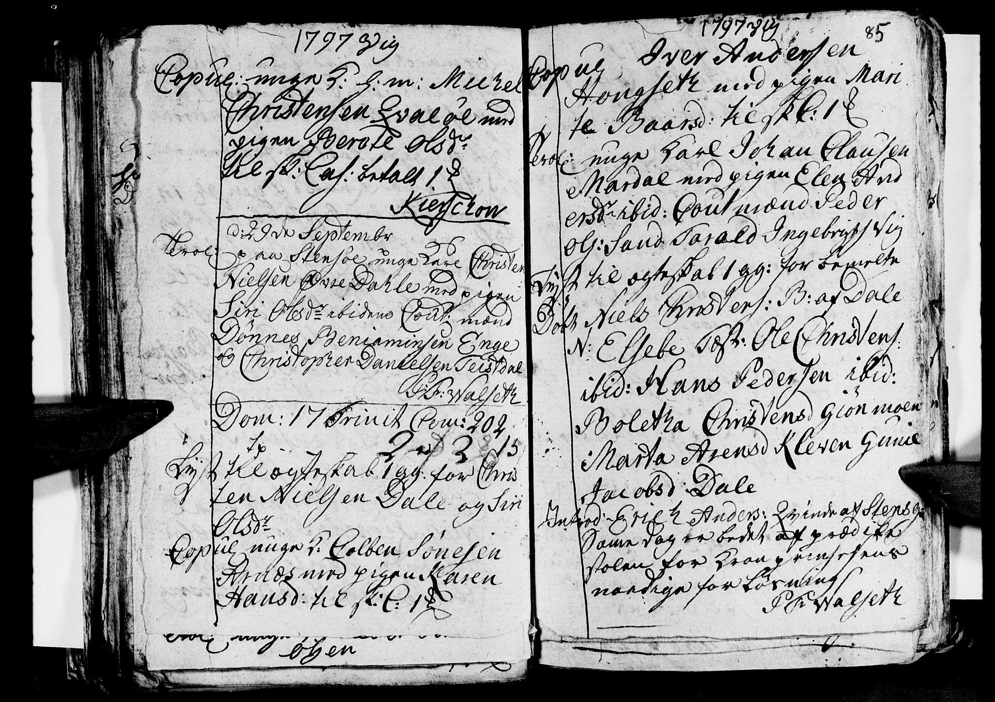 Ministerialprotokoller, klokkerbøker og fødselsregistre - Nordland, AV/SAT-A-1459/812/L0184: Parish register (copy) no. 812C02, 1793-1809, p. 85