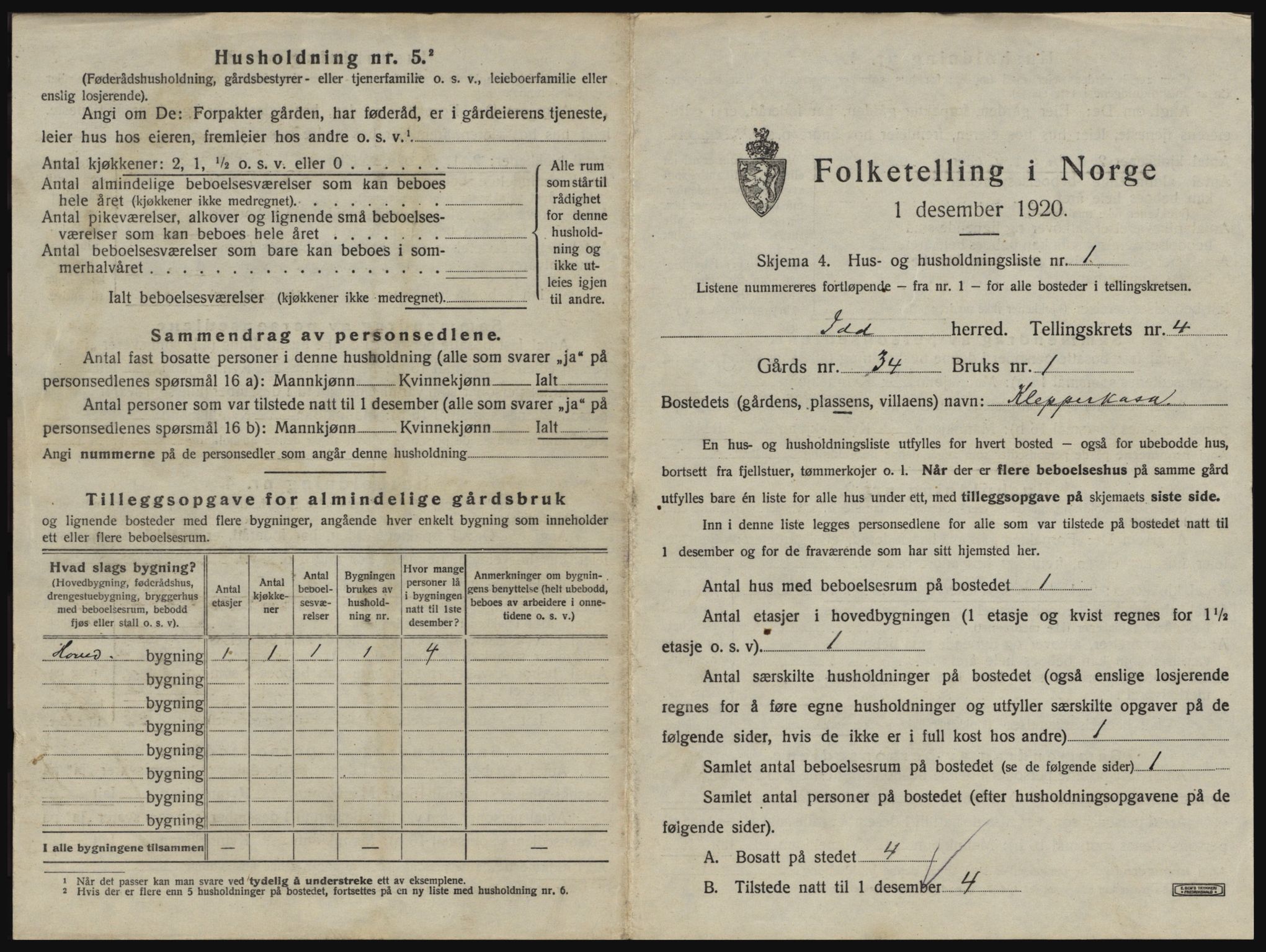 SAO, 1920 census for Idd, 1920, p. 530