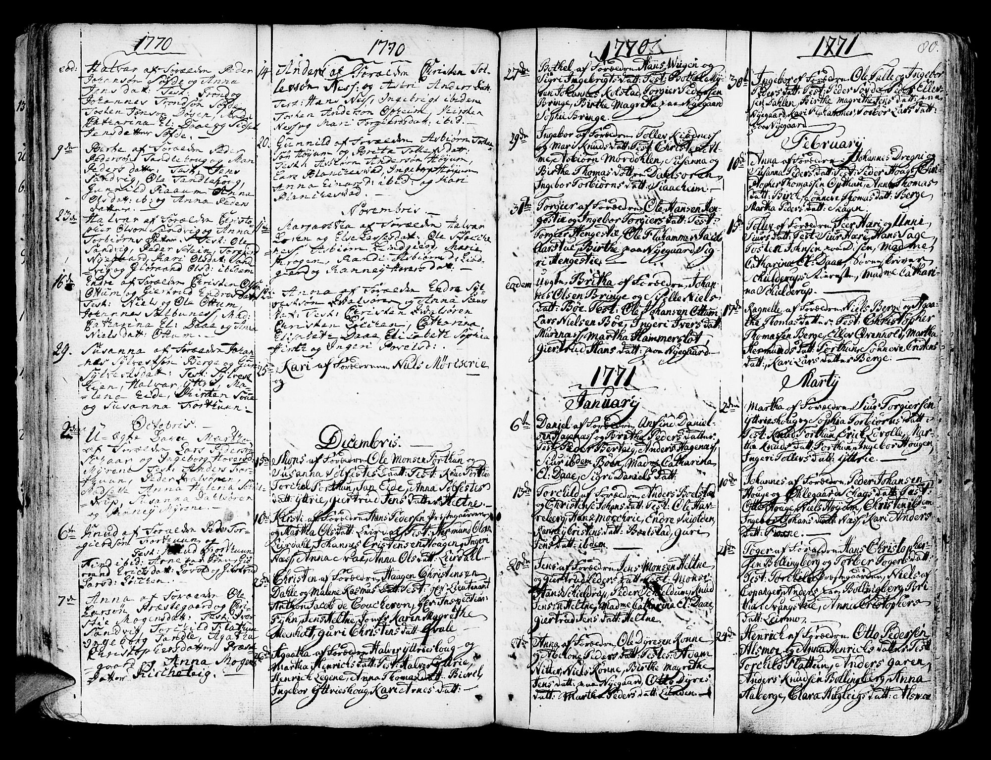Luster sokneprestembete, SAB/A-81101/H/Haa/Haaa/L0001: Parish register (official) no. A 1, 1731-1803, p. 80