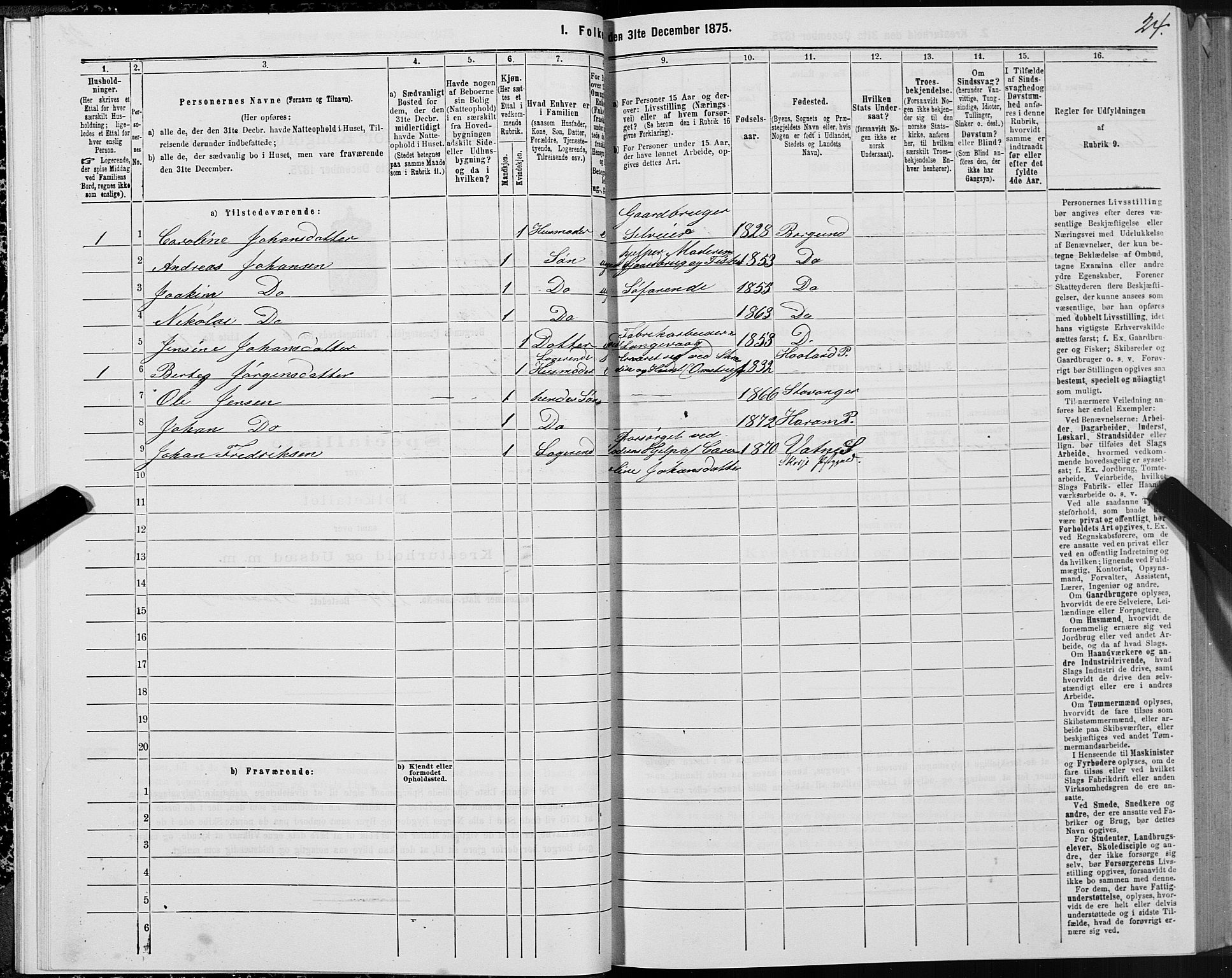 SAT, 1875 census for 1531P Borgund, 1875, p. 4024