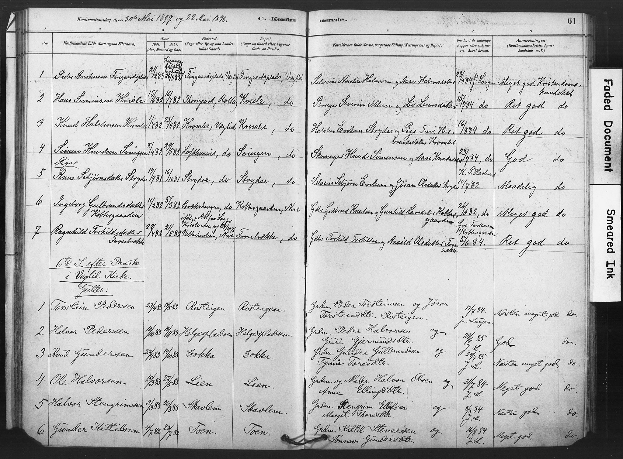 Rollag kirkebøker, AV/SAKO-A-240/F/Fb/L0001: Parish register (official) no. II 1, 1878-1899, p. 61