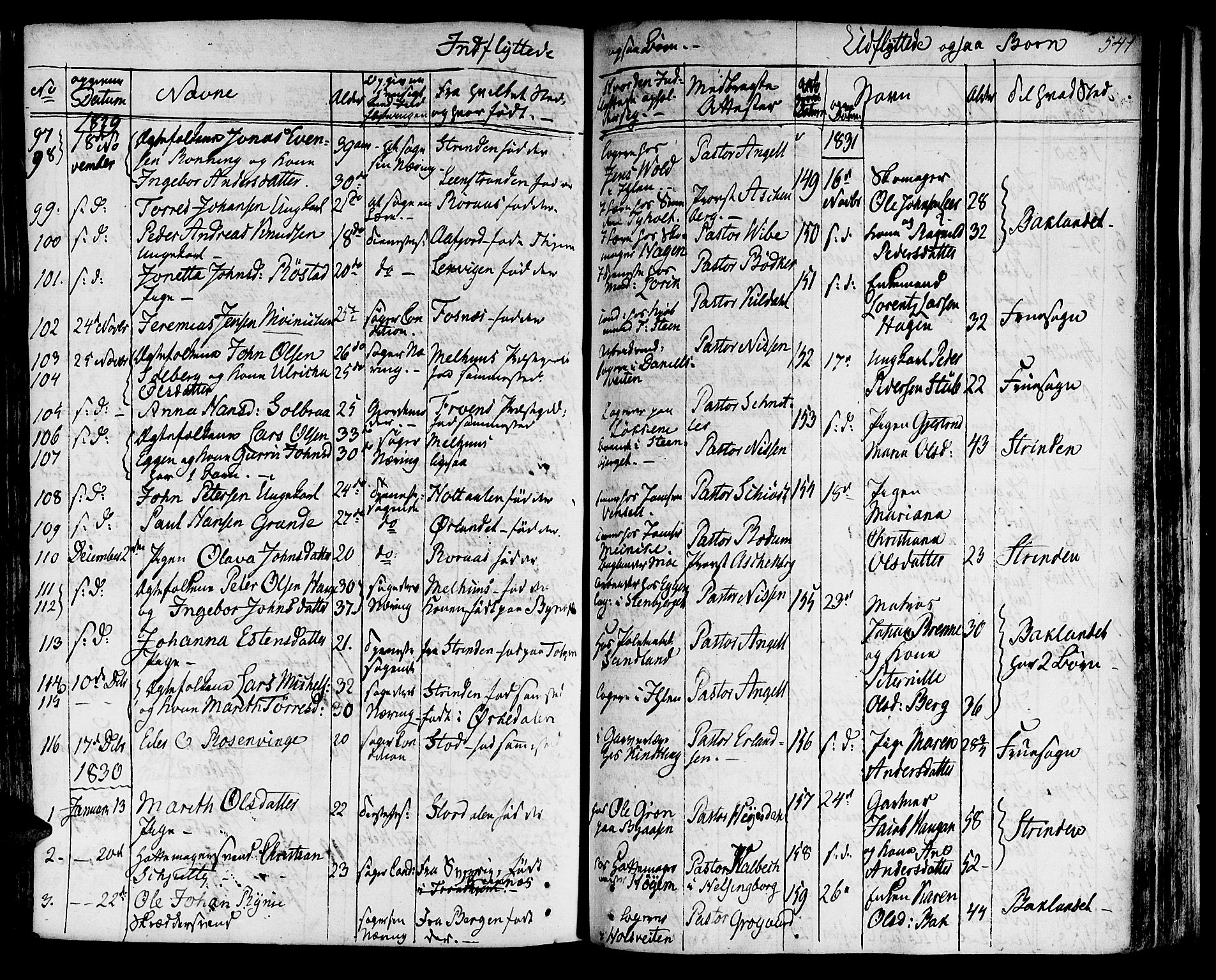 Ministerialprotokoller, klokkerbøker og fødselsregistre - Sør-Trøndelag, SAT/A-1456/601/L0045: Parish register (official) no. 601A13, 1821-1831, p. 541